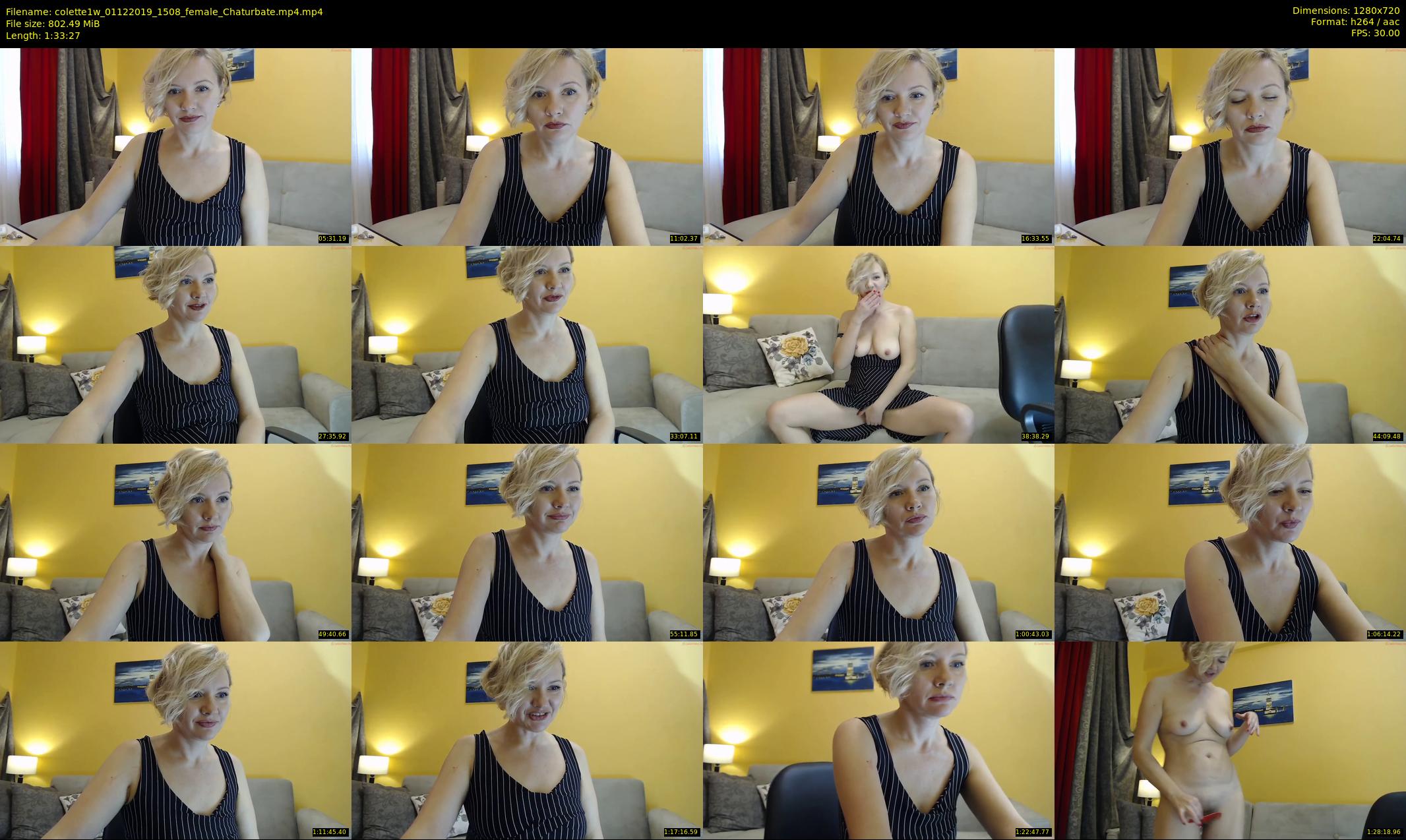 colette1w — 94 minute Chaturbate female cam show recording, 720p, Dec 1, 2019