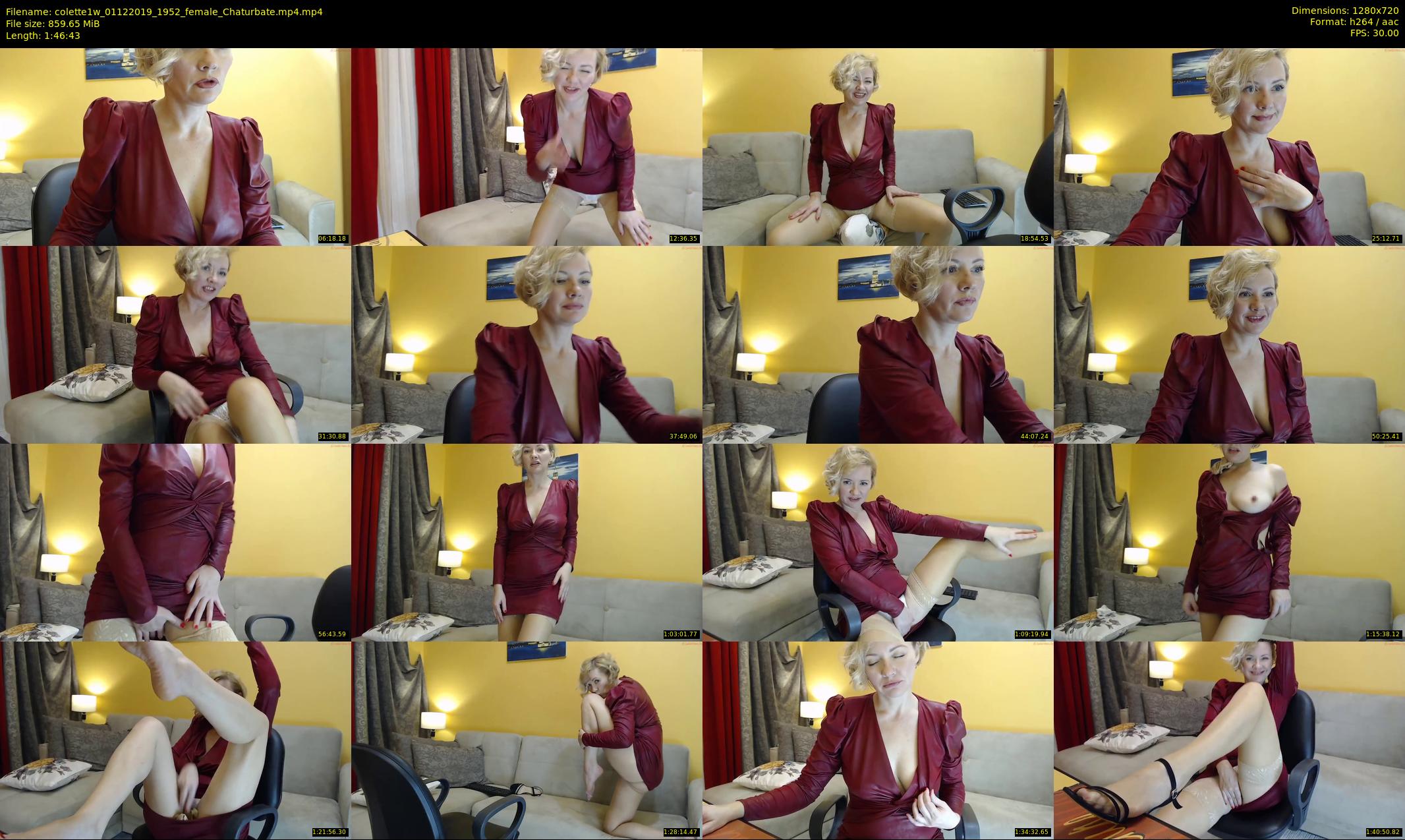 colette1w — 107 minute Chaturbate female cam show recording, 720p, Dec 1, 2019