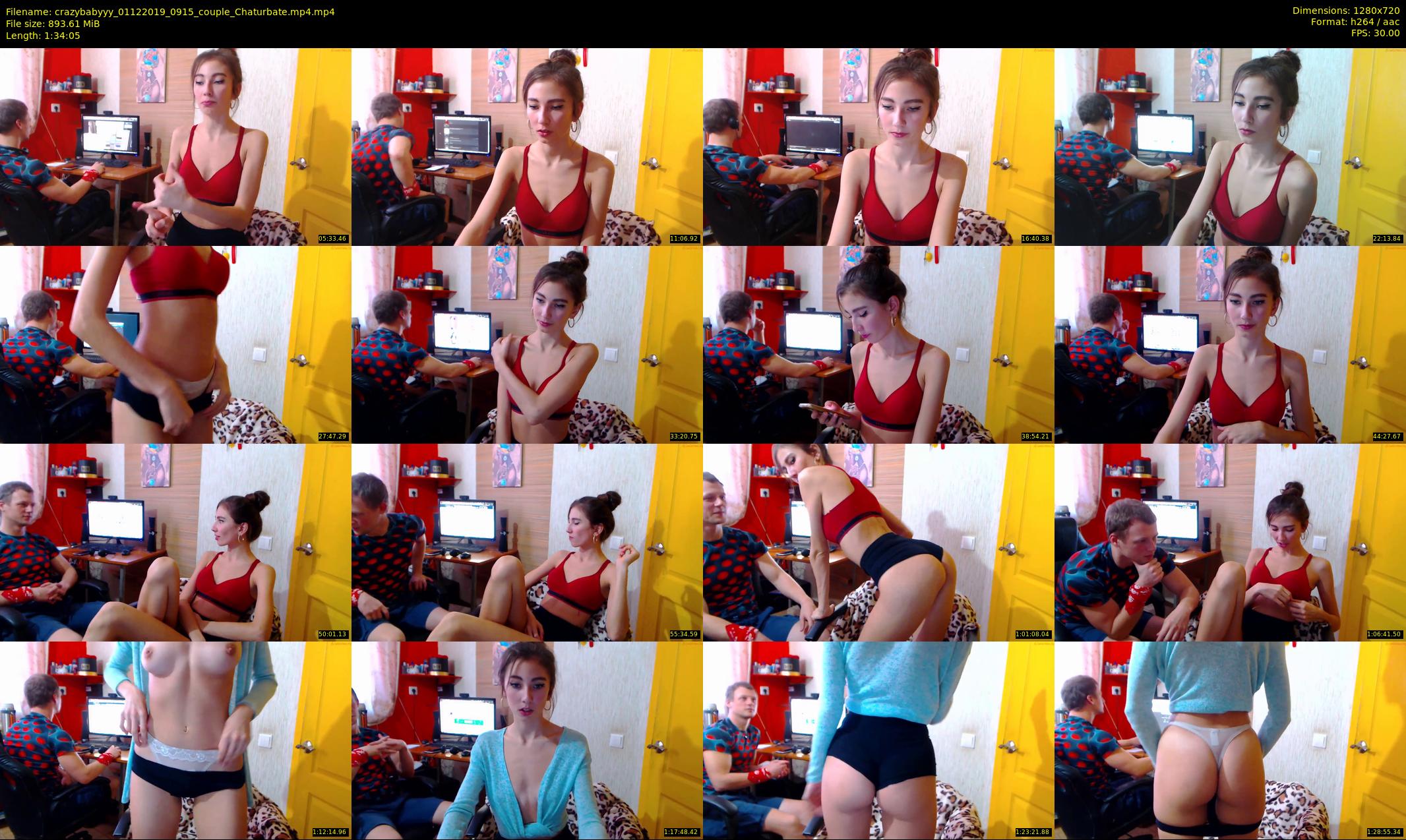 crazybabyyy — 95 minute Chaturbate couple cam show recording, 720p, Dec 1, 2019