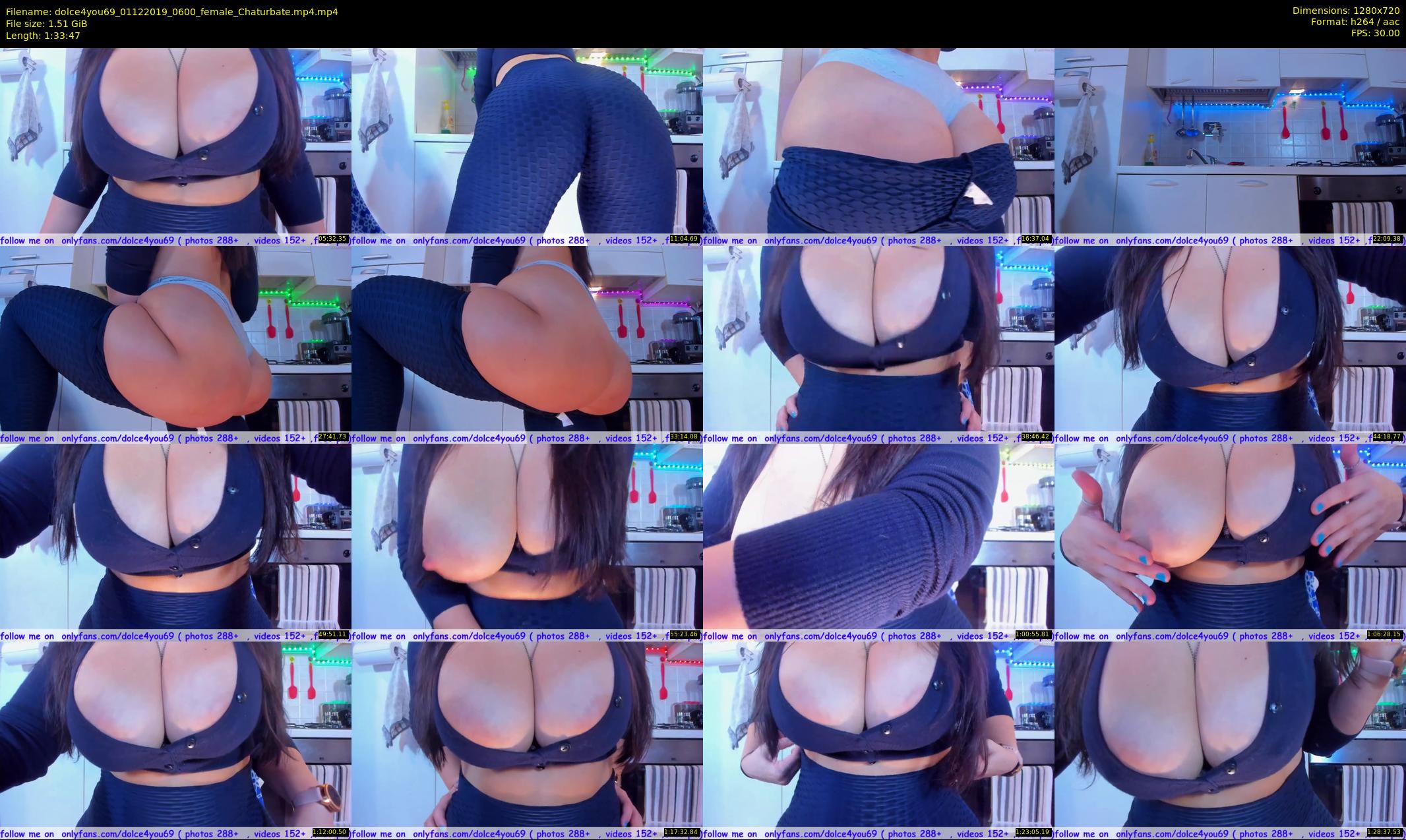 dolce4you69 — 94 minute Chaturbate female cam show recording, 720p, Dec 1, 2019