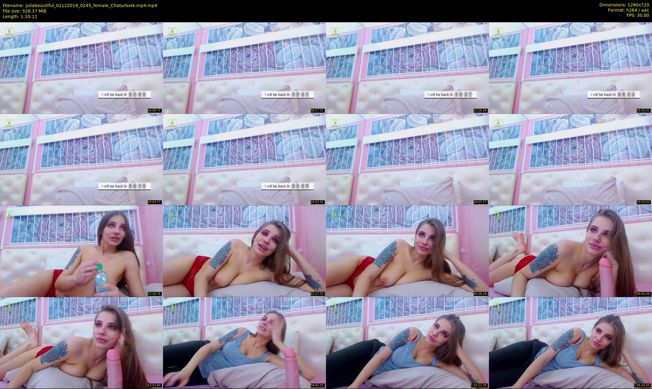 juliabeautiful — 71 minute Chaturbate female cam show recording, 720p, Dec 2, 2019