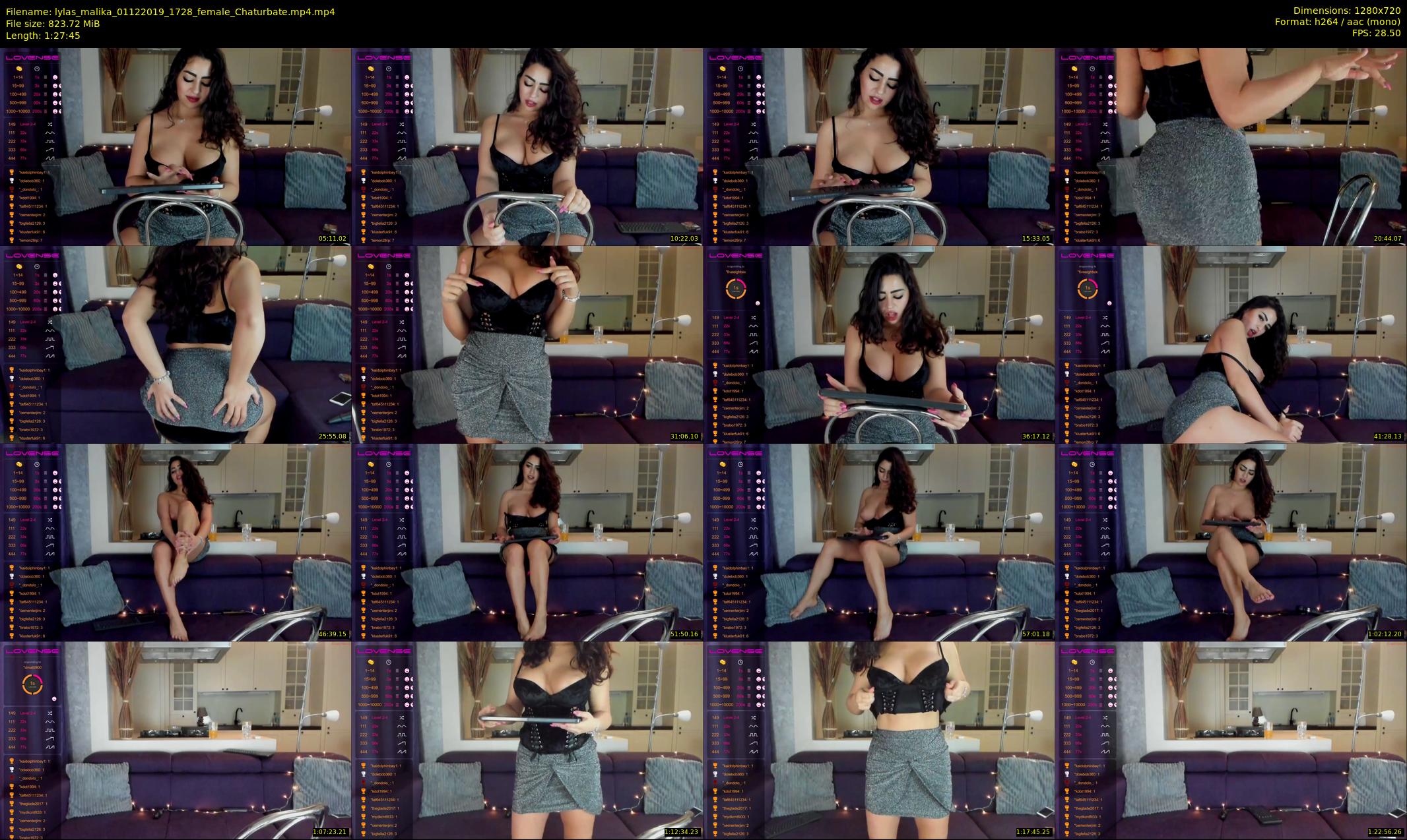 lylas_malika — 88 minute Chaturbate female cam show recording, 720p, Dec 1, 2019