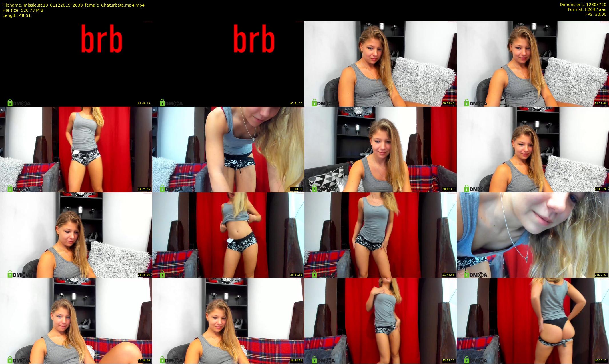missicute18 — 49 minute Chaturbate female cam show recording, 720p, Dec 1, 2019