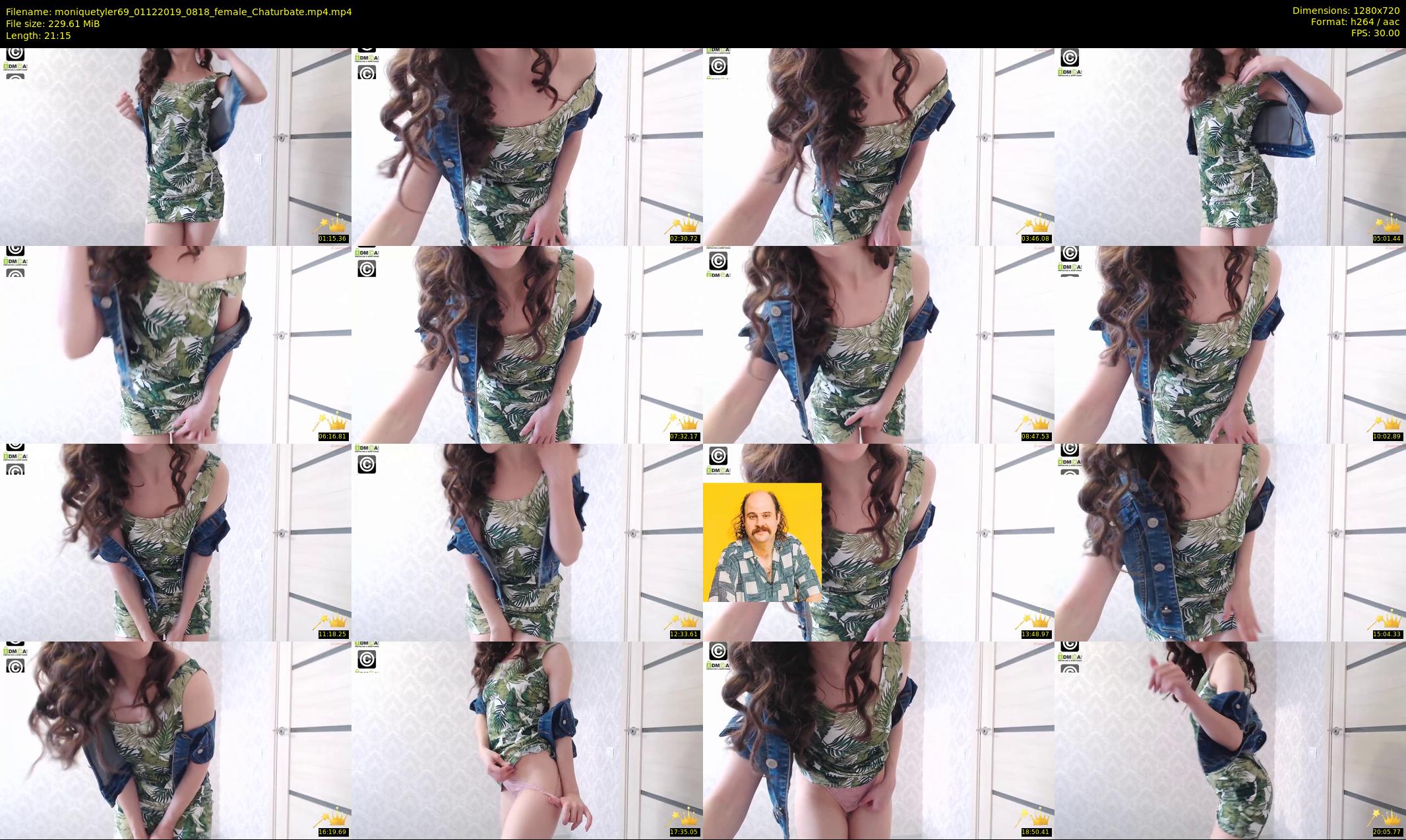 moniquetyler69 — 22 minute Chaturbate female cam show recording, 720p, Dec 1, 2019