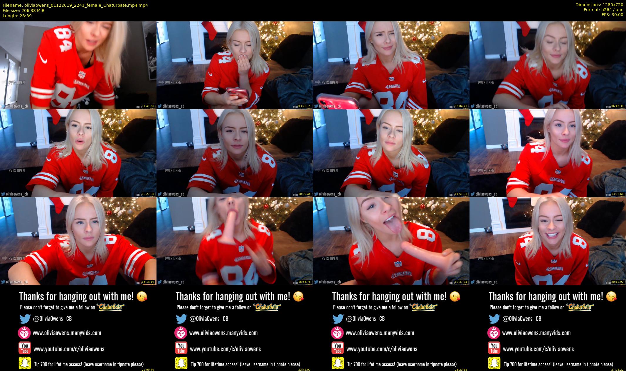 oliviaowens — 29 minute Chaturbate female cam show recording, 720p, Dec 1, 2019