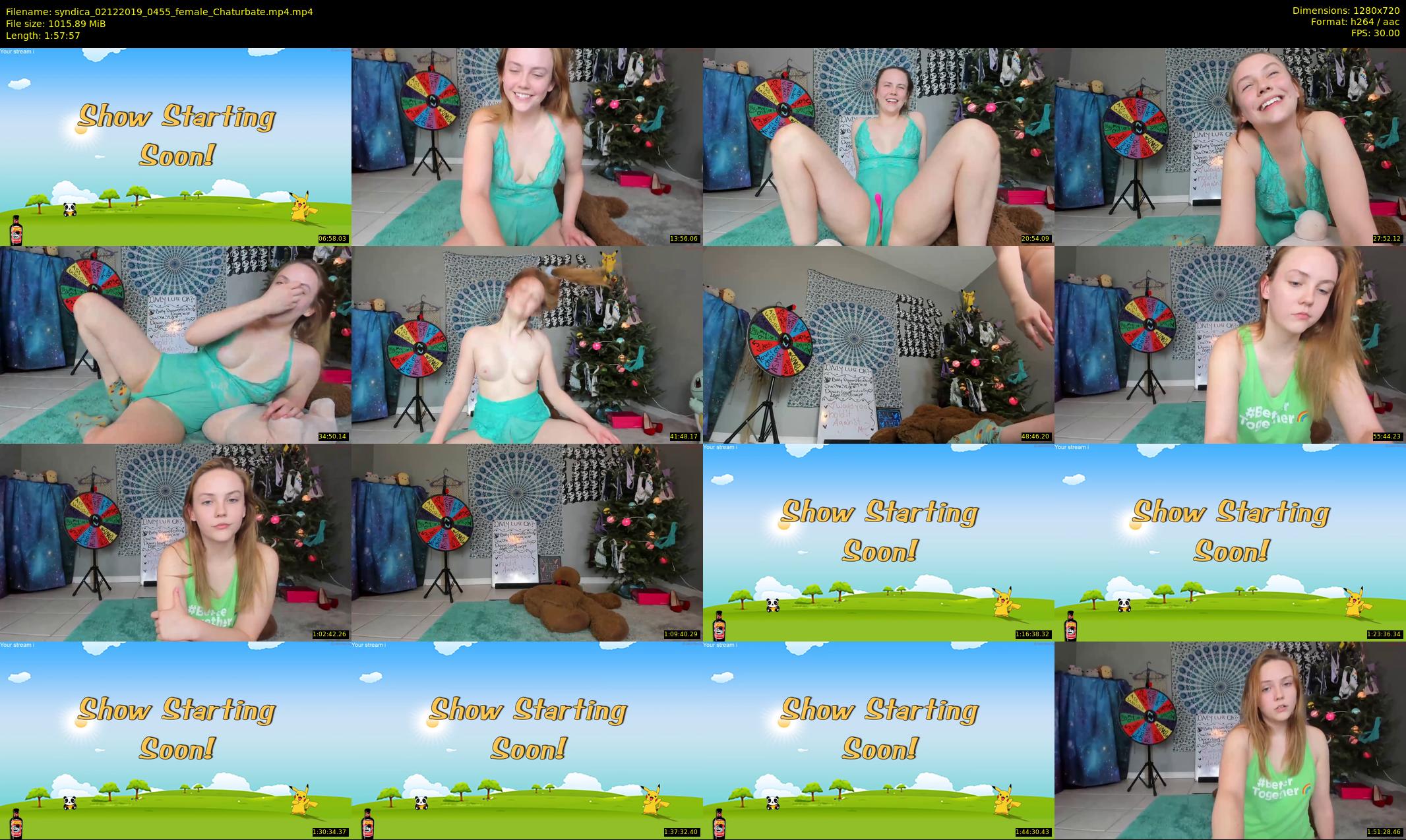 syndica — 118 minute Chaturbate female cam show recording, 720p, Dec 2, 2019
