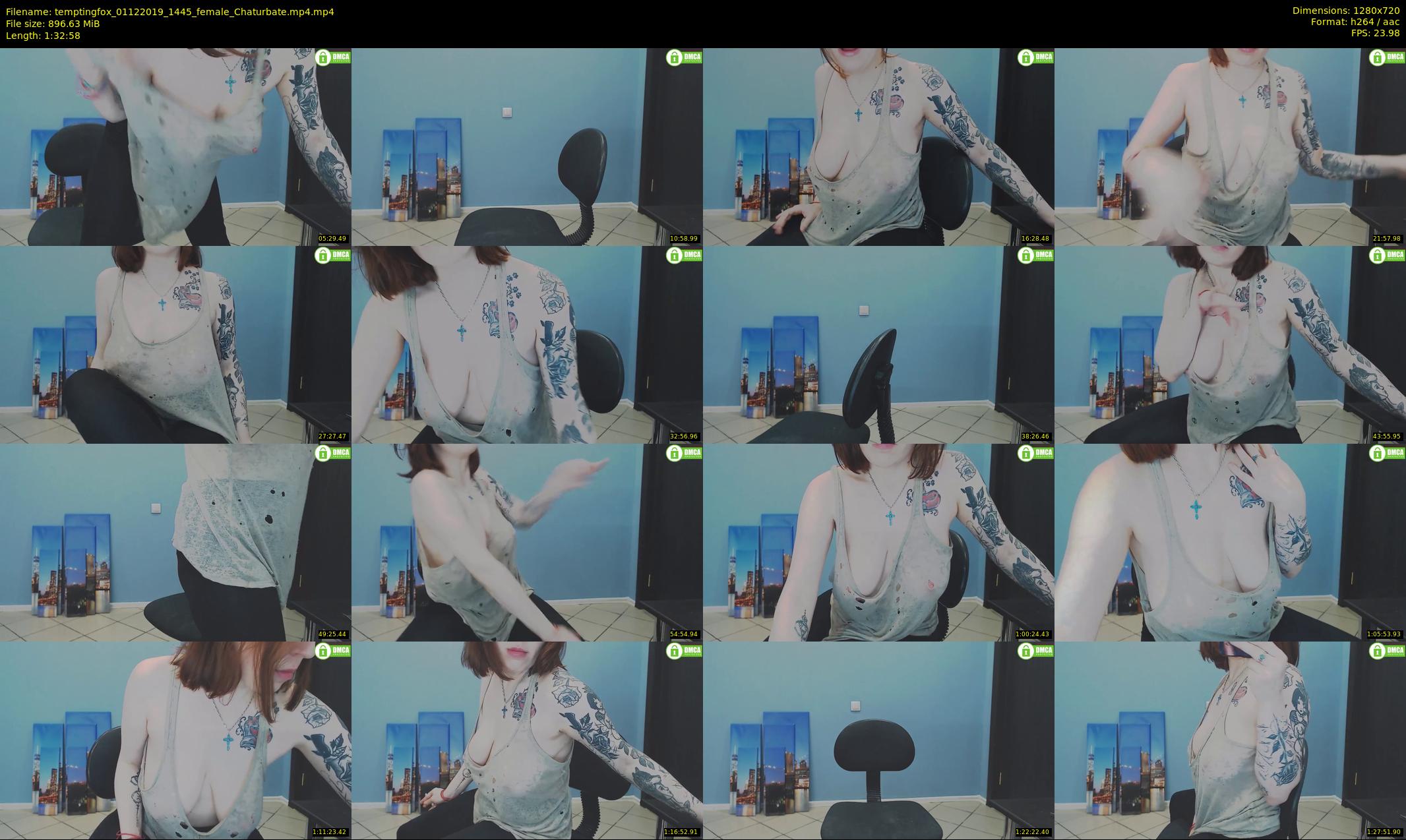 temptingfox — 93 minute Chaturbate female cam show recording, 720p, Dec 1, 2019