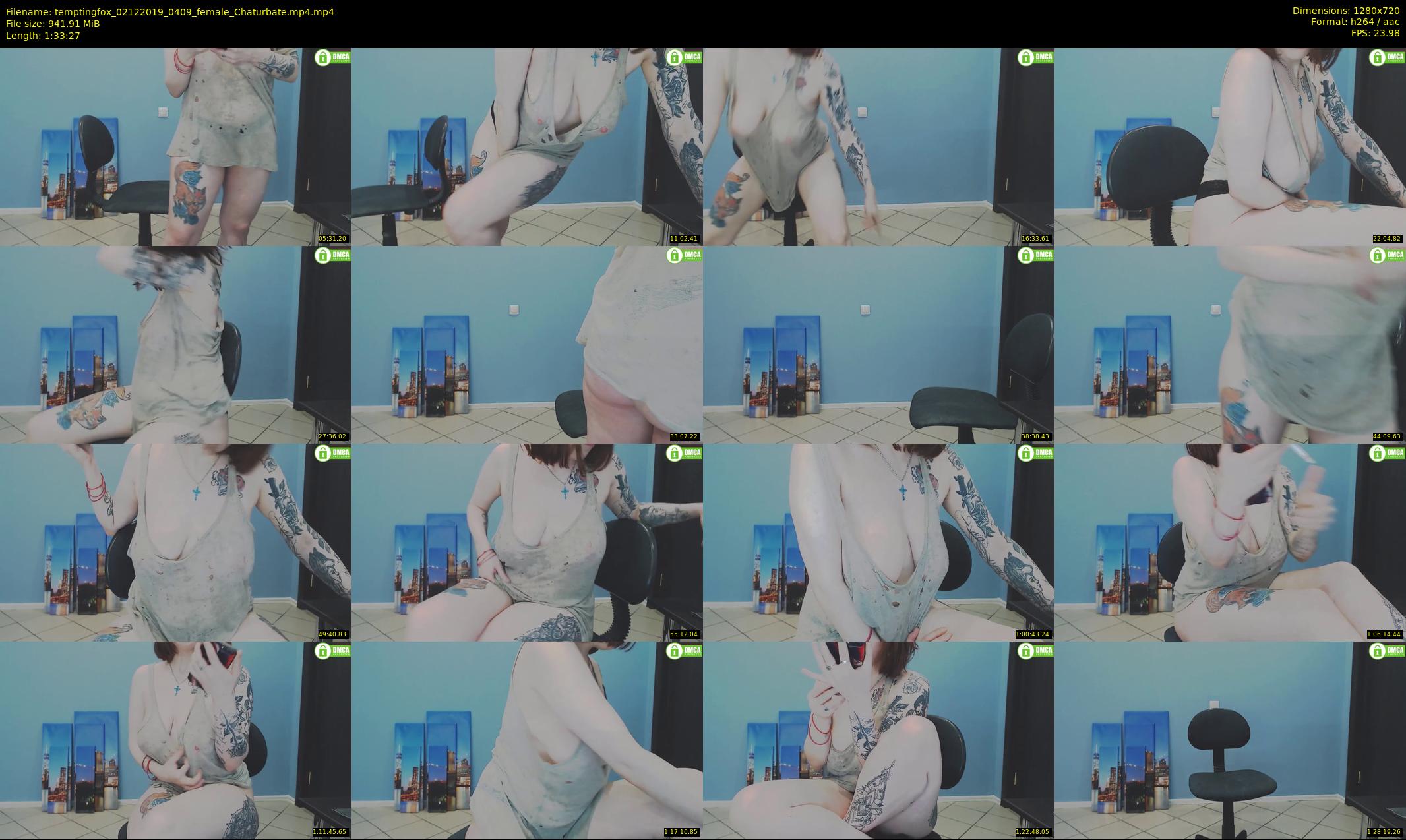 temptingfox — 94 minute Chaturbate female cam show recording, 720p, Dec 2, 2019