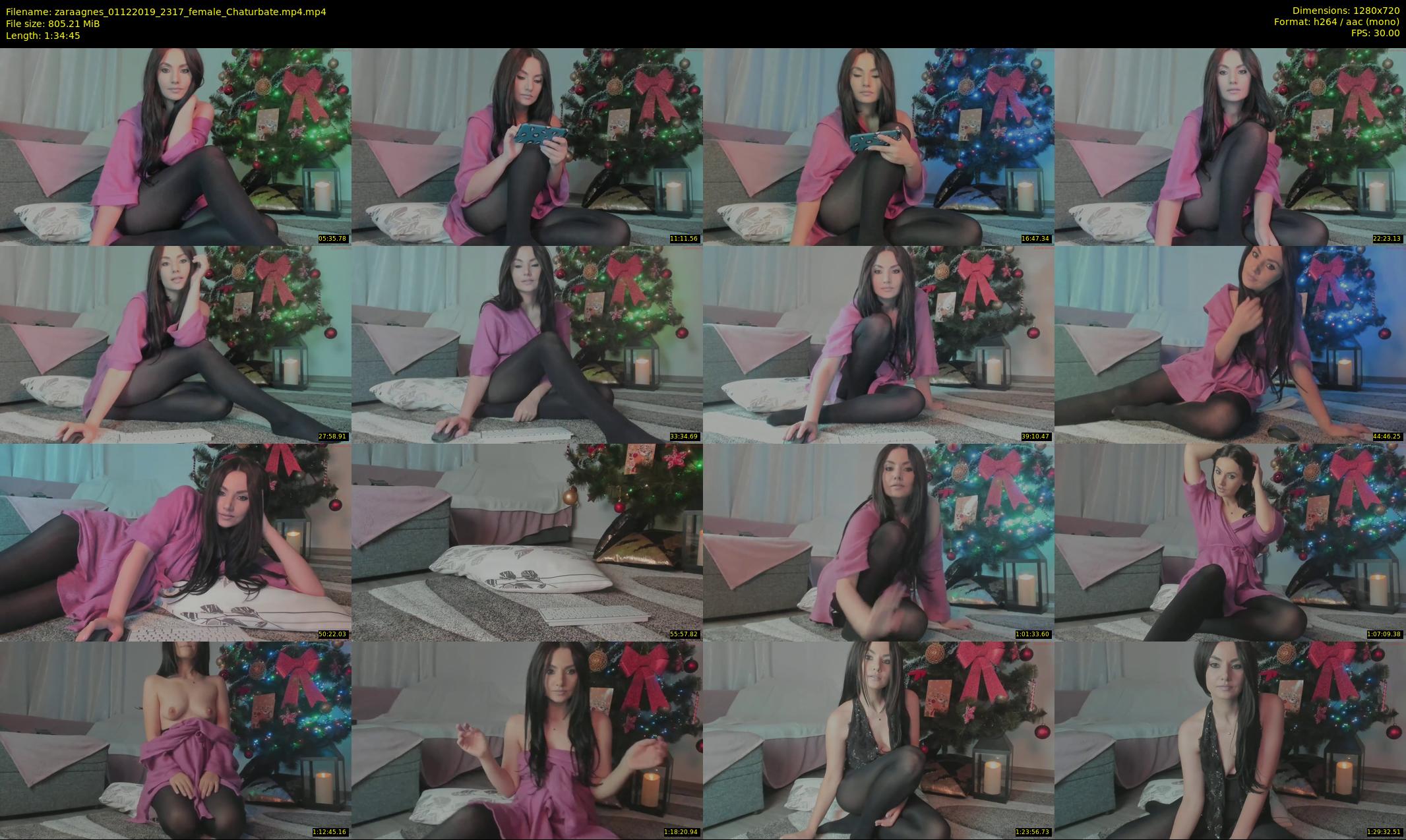 zaraagnes — 95 minute Chaturbate female cam show recording, 720p, Dec 1, 2019