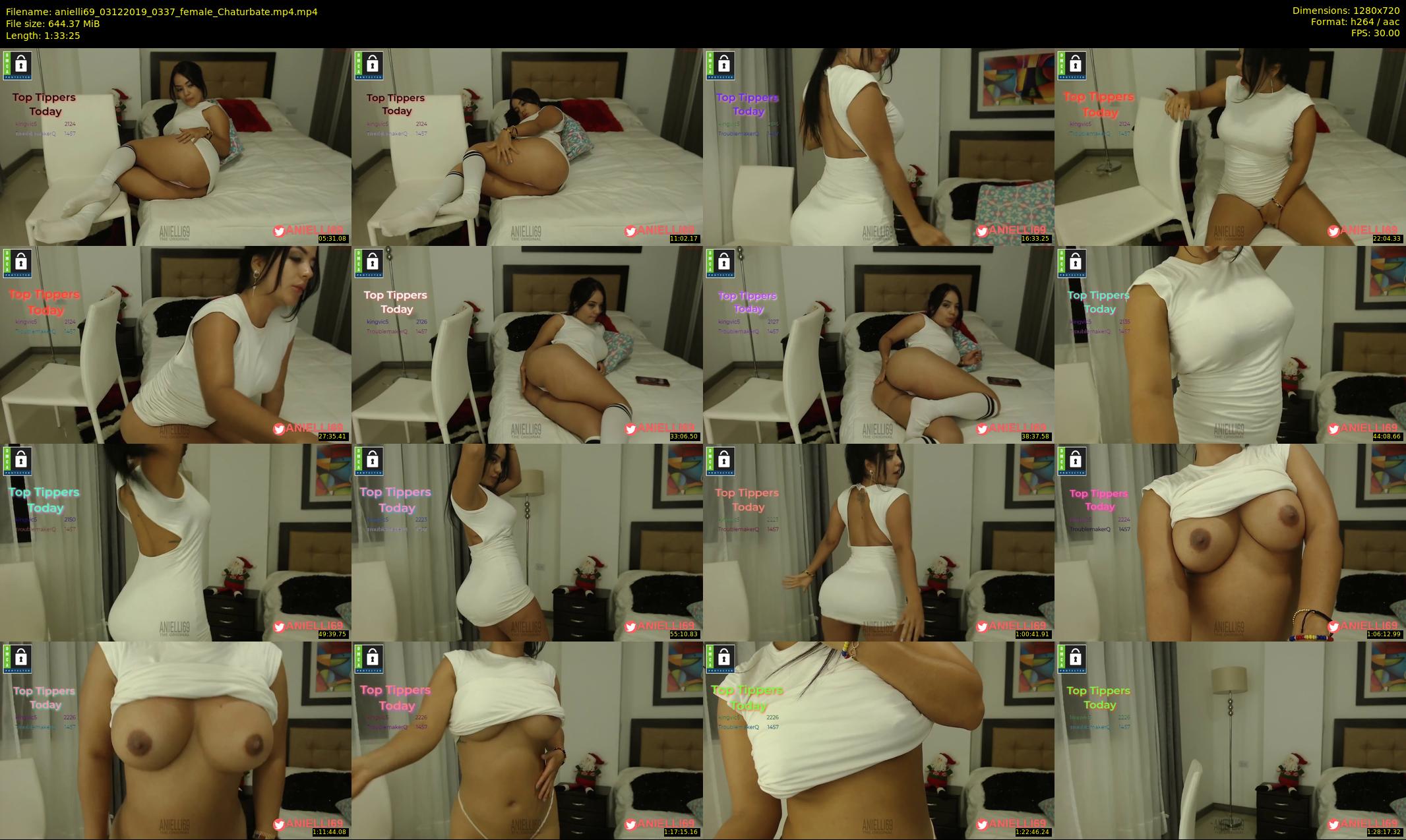 anielli69 — 94 minute Chaturbate female cam show recording, 720p, Dec 3, 2019