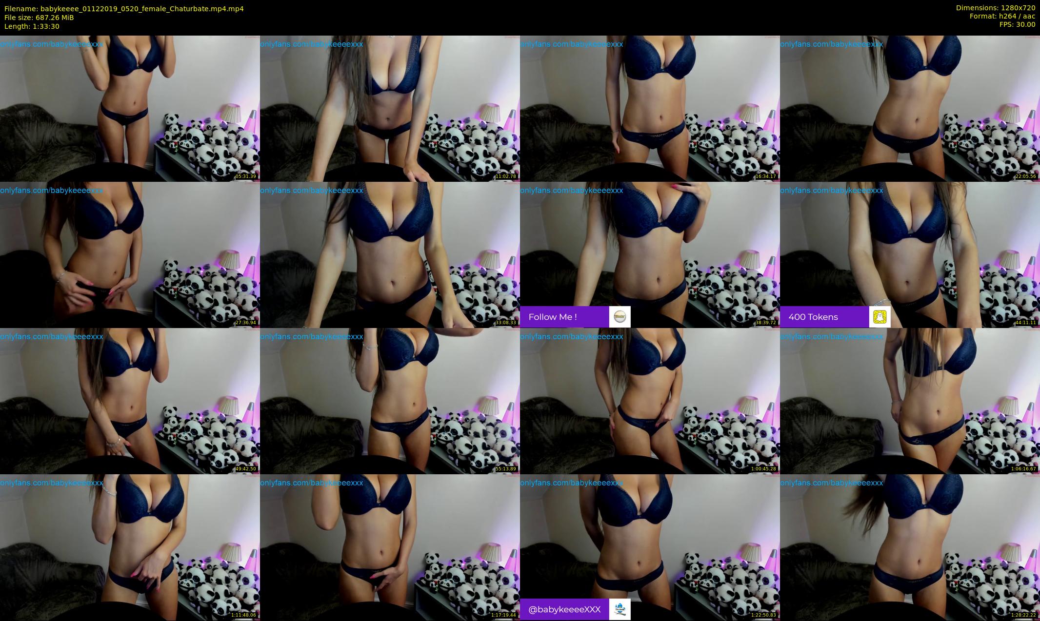 babykeeee — 94 minute Chaturbate female cam show recording, 720p, Dec 1, 2019