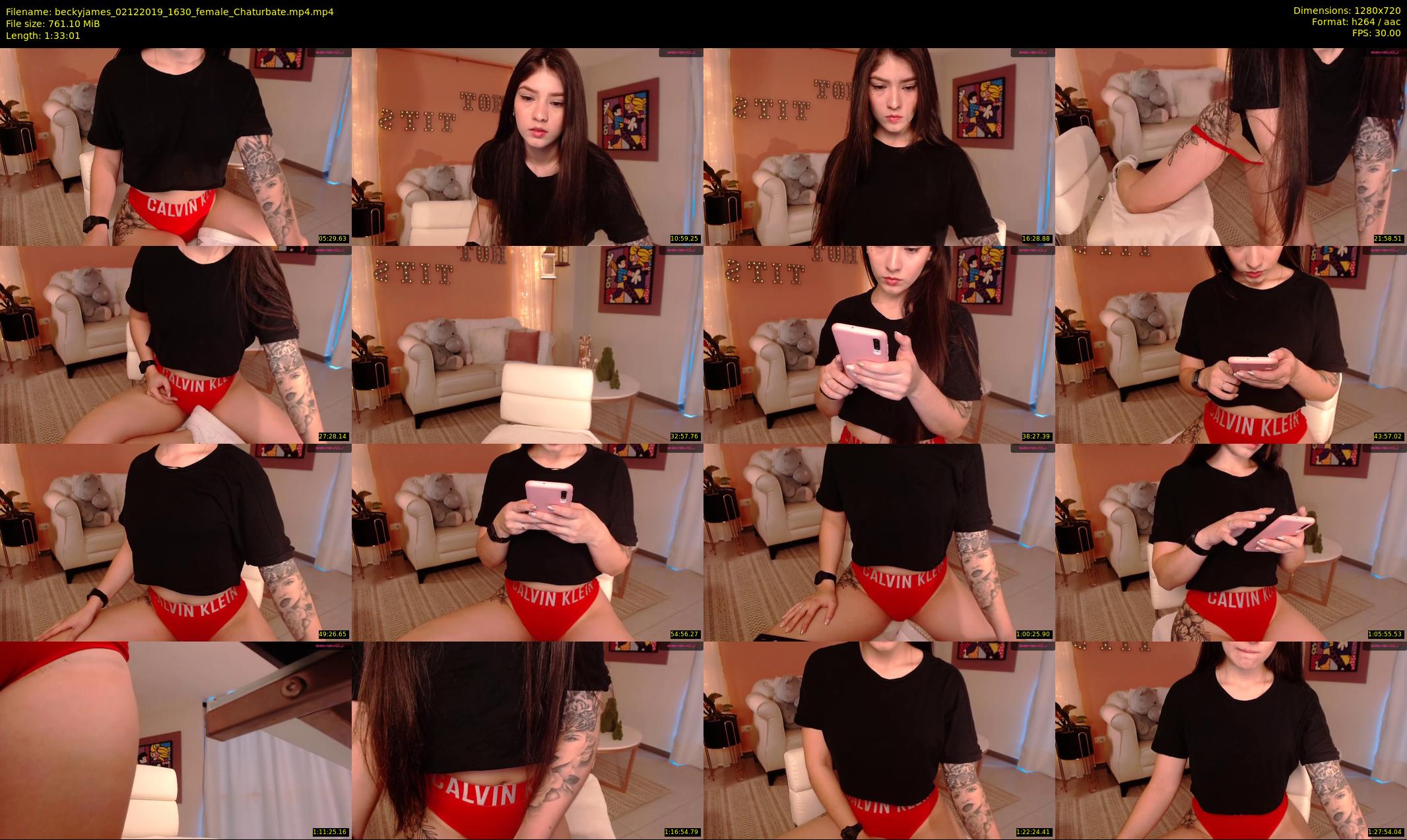 beckyjames — 94 minute Chaturbate female cam show recording, 720p, Dec 2, 2019