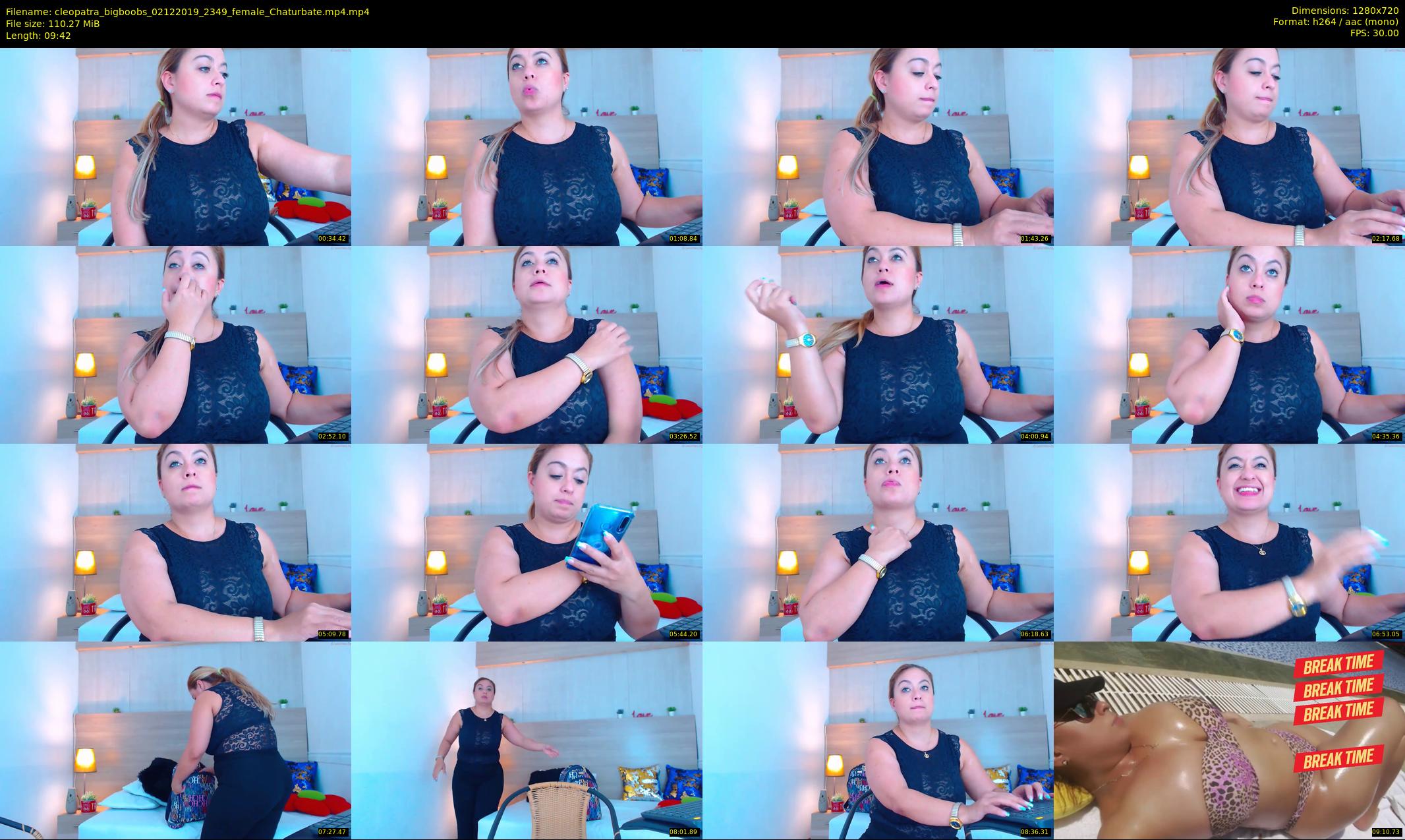 cleopatra_bigboobs — 10 minute Chaturbate female cam show recording, 720p, Dec 2, 2019