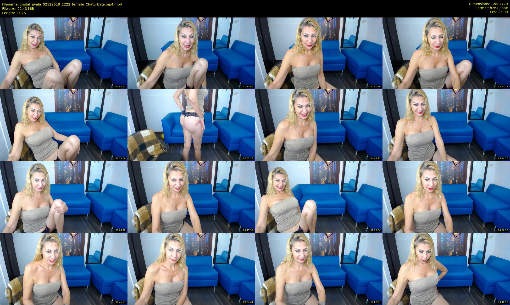 cristal_ayala — 12 minute Chaturbate female cam show recording, 720p, Dec 2, 2019