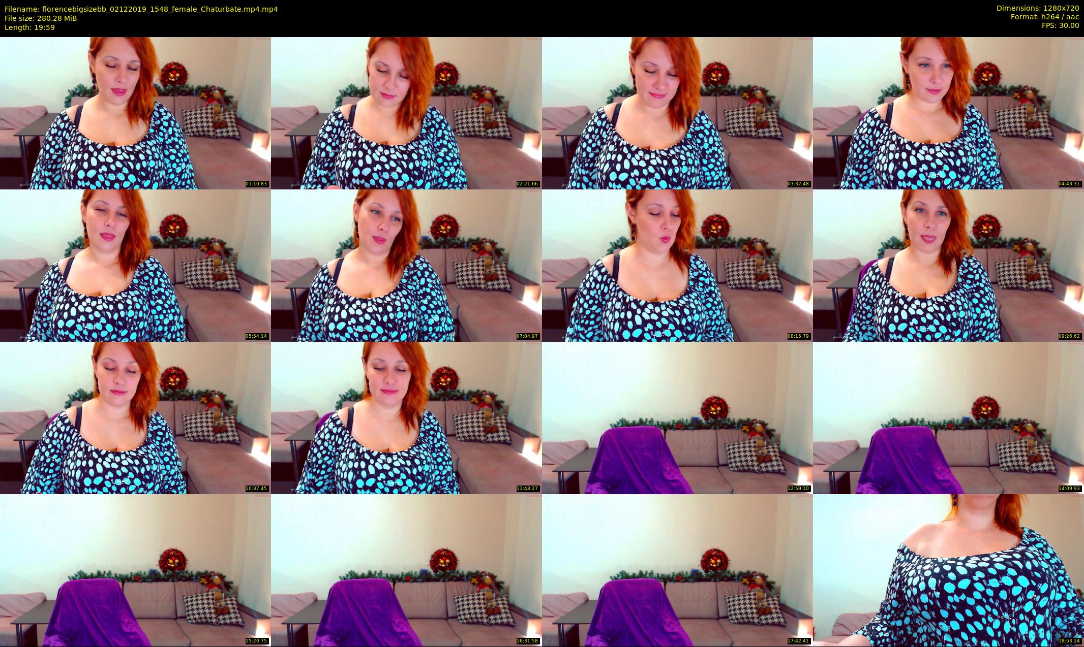 florencebigsizebb — 20 minute Chaturbate female cam show recording, 720p, Dec 2, 2019