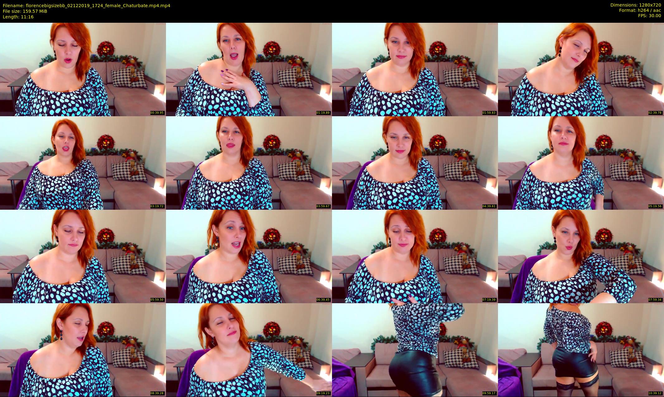 florencebigsizebb — 12 minute Chaturbate female cam show recording, 720p, Dec 2, 2019