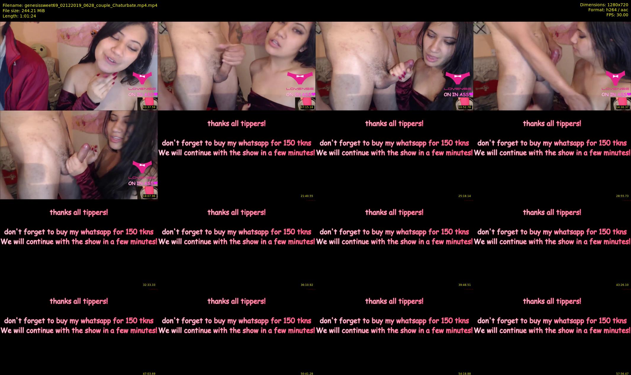genesissweet69 — 62 minute Chaturbate couple cam show recording, 720p, Dec 2, 2019
