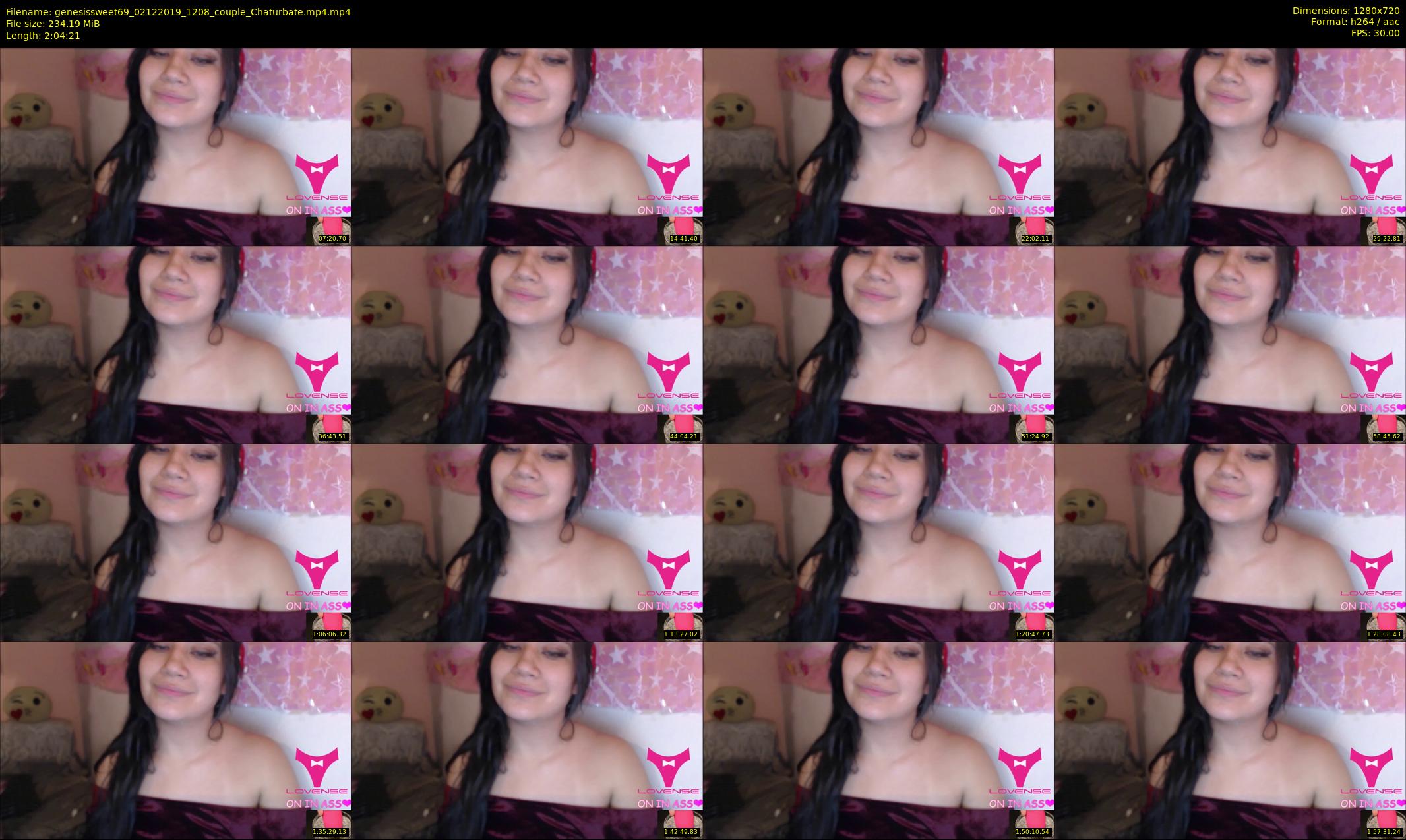 genesissweet69 — 125 minute Chaturbate couple cam show recording, 720p, Dec 2, 2019