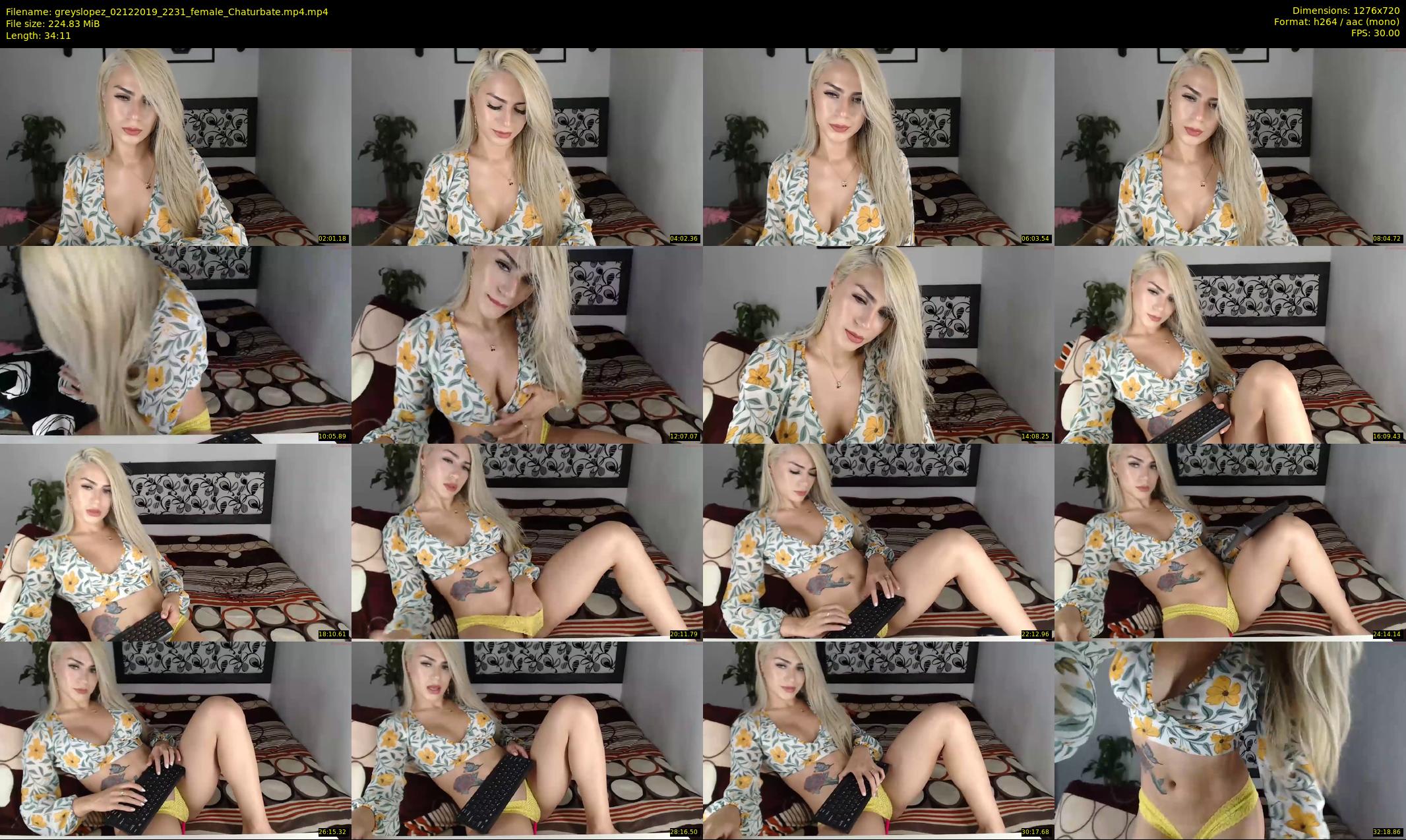 greyslopez — 35 minute Chaturbate female cam show recording, 720p, Dec 2, 2019