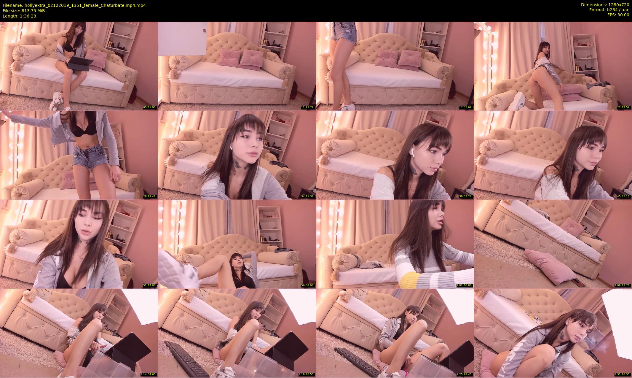 hollyextra — 97 minute Chaturbate female cam show recording, 720p, Dec 2, 2019