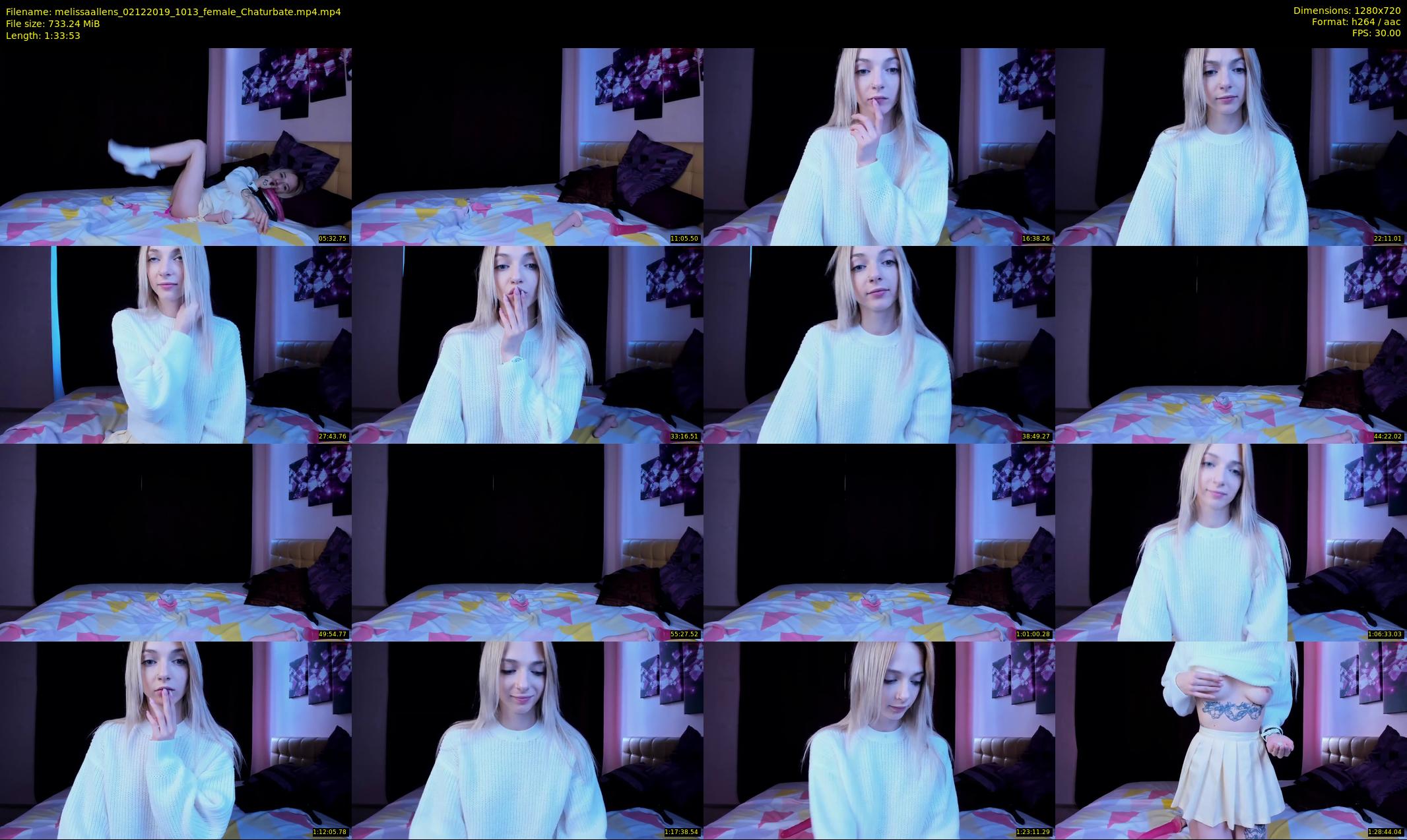 melissaallens — 94 minute Chaturbate female cam show recording, 720p, Dec 2, 2019