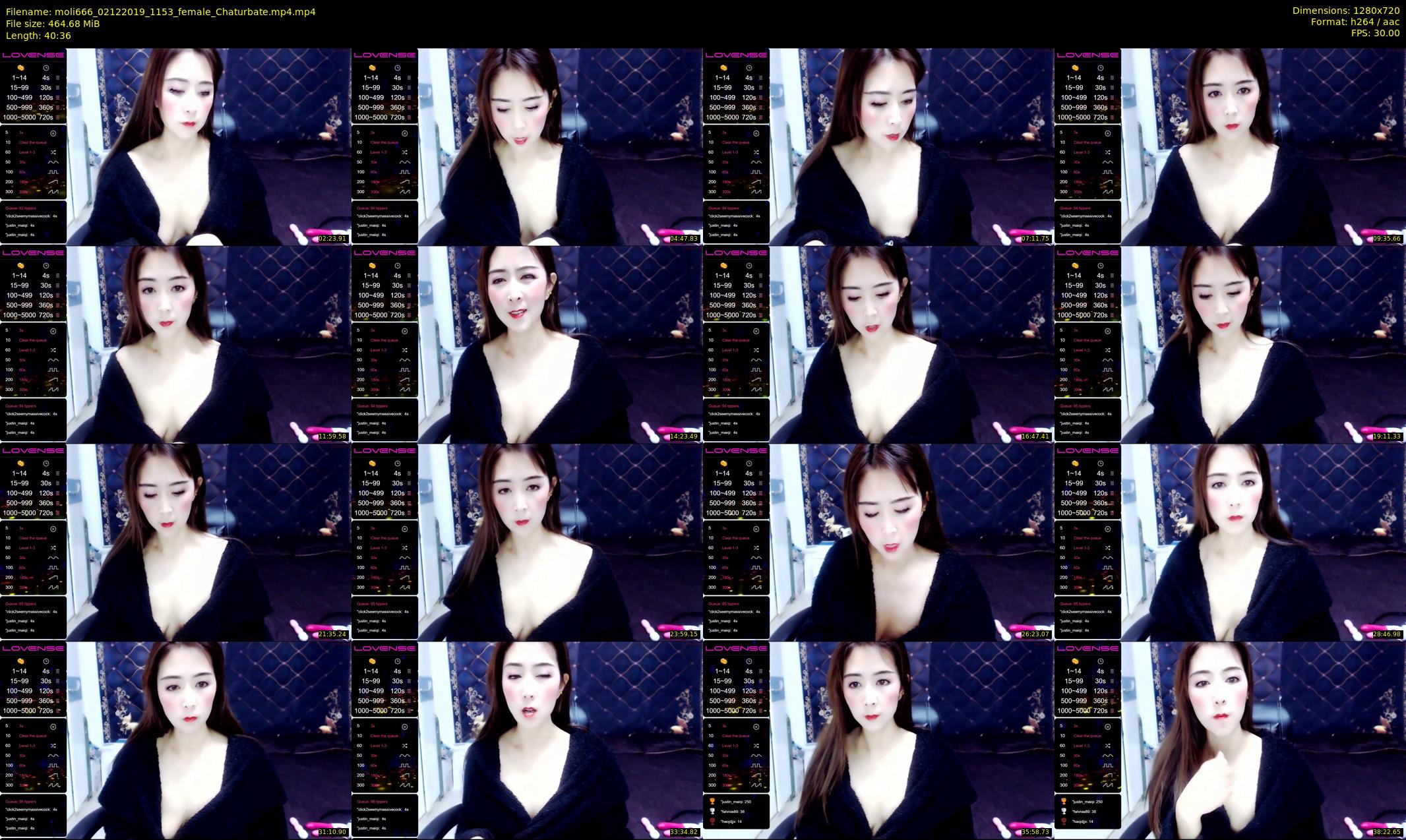 moli666 — 41 minute Chaturbate female cam show recording, 720p, Dec 2, 2019