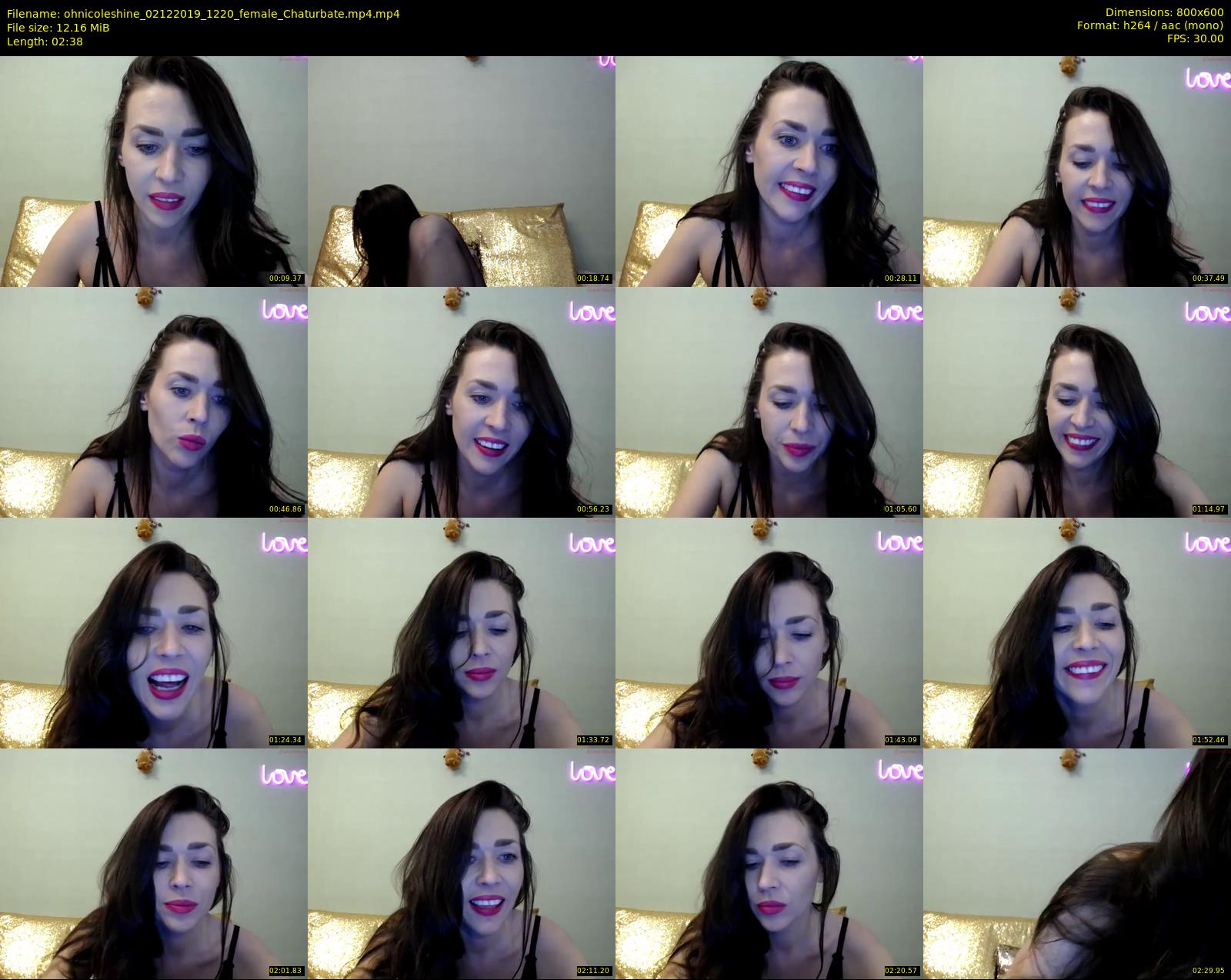 ohnicoleshine — 3 minute Chaturbate female cam show recording, 480p, Dec 2, 2019