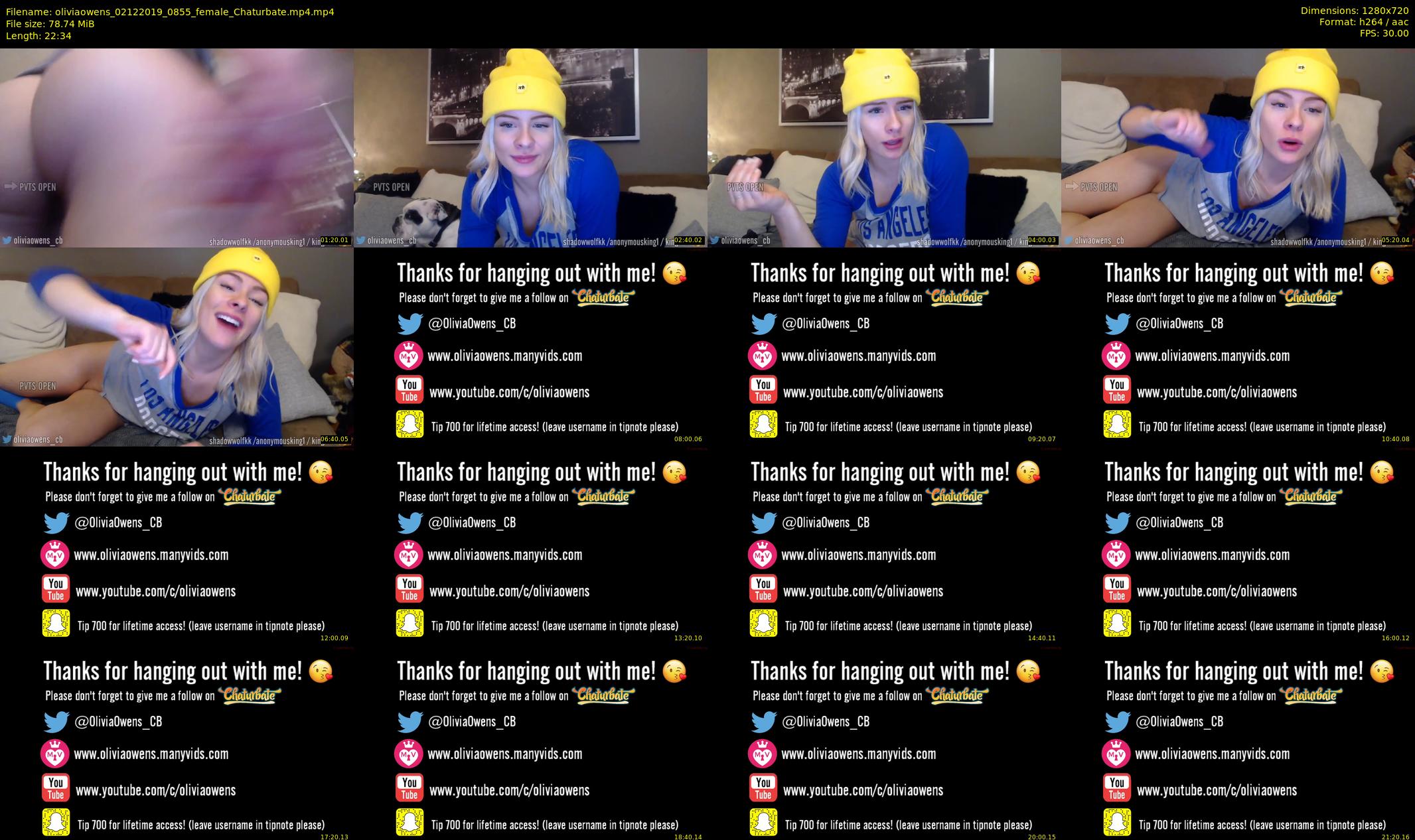 oliviaowens — 23 minute Chaturbate female cam show recording, 720p, Dec 2, 2019