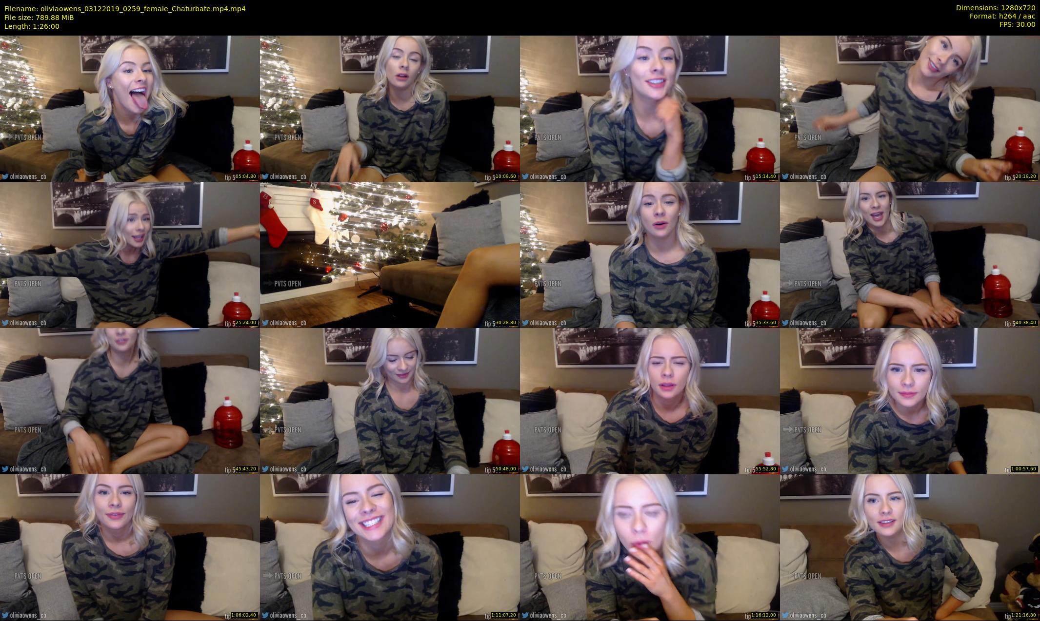 oliviaowens — 86 minute Chaturbate female cam show recording, 720p, Dec 3, 2019