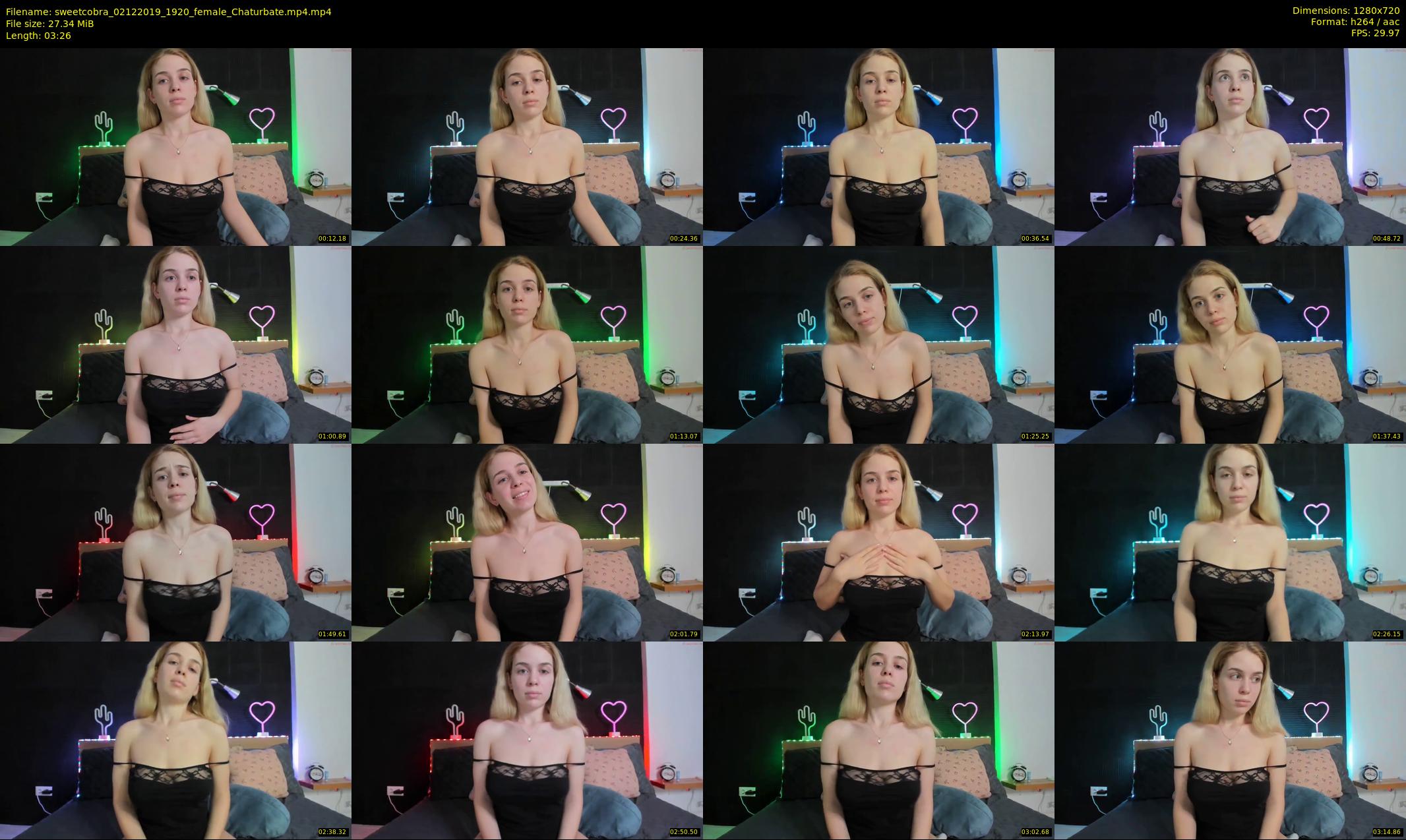 sweetcobra — 4 minute Chaturbate female cam show recording, 720p, Dec 2, 2019