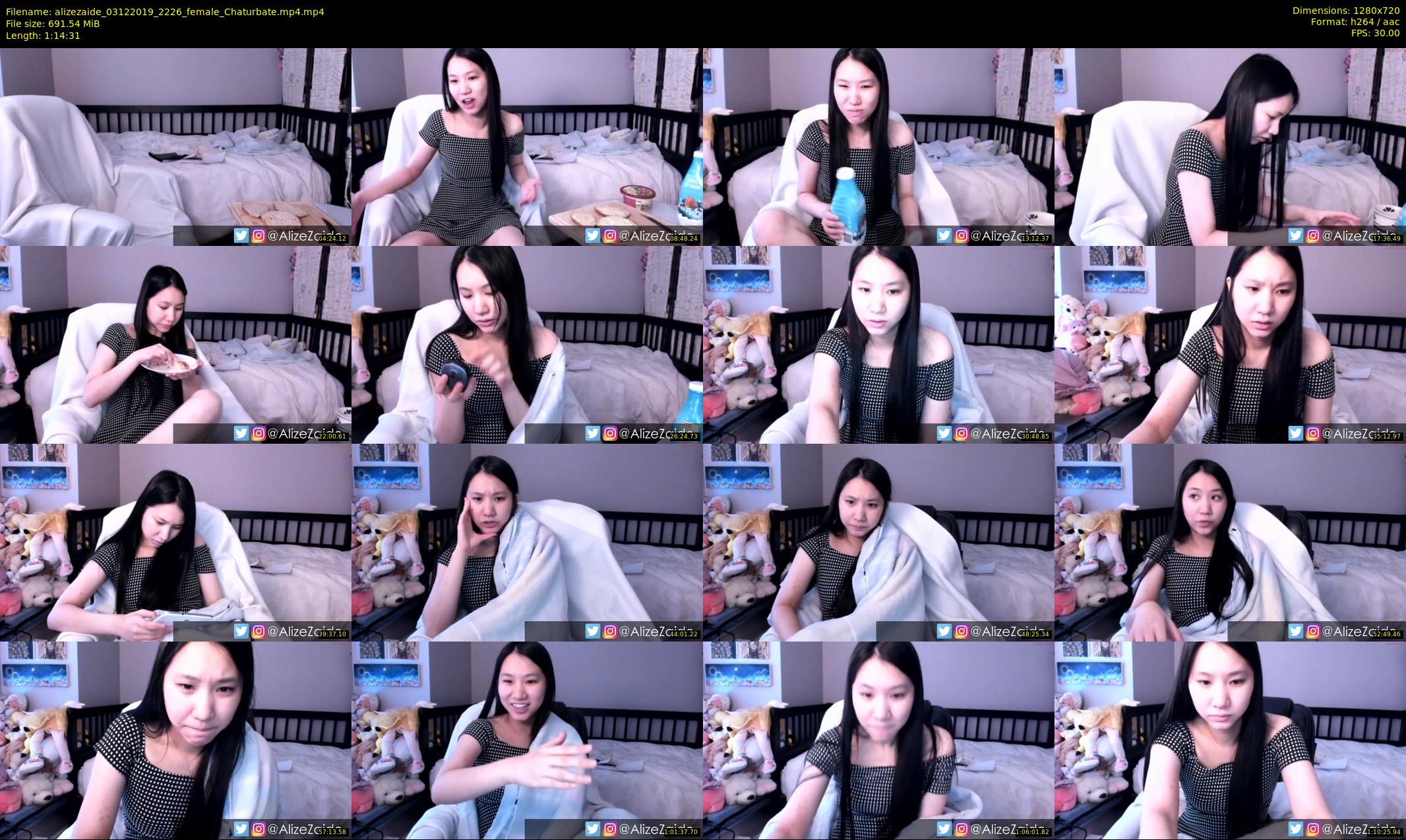 alizezaide — 75 minute Chaturbate female cam show recording, 720p, Dec 3, 2019