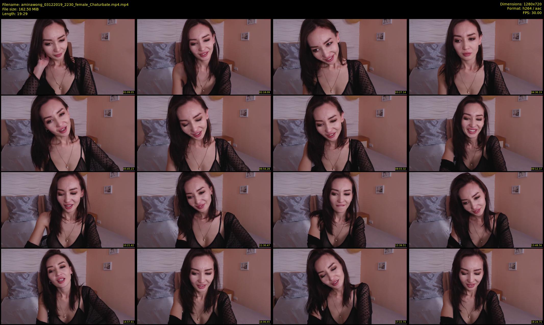 aminawong — 20 minute Chaturbate female cam show recording, 720p, Dec 3, 2019