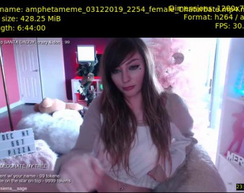 amphetameme — 404 minute Chaturbate female cam show recording, 720p, Dec 3, 2019