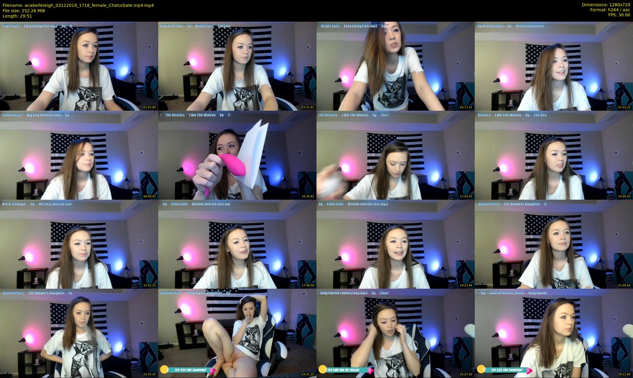 anabelleleigh — 30 minute Chaturbate female cam show recording, 720p, Dec 3, 2019