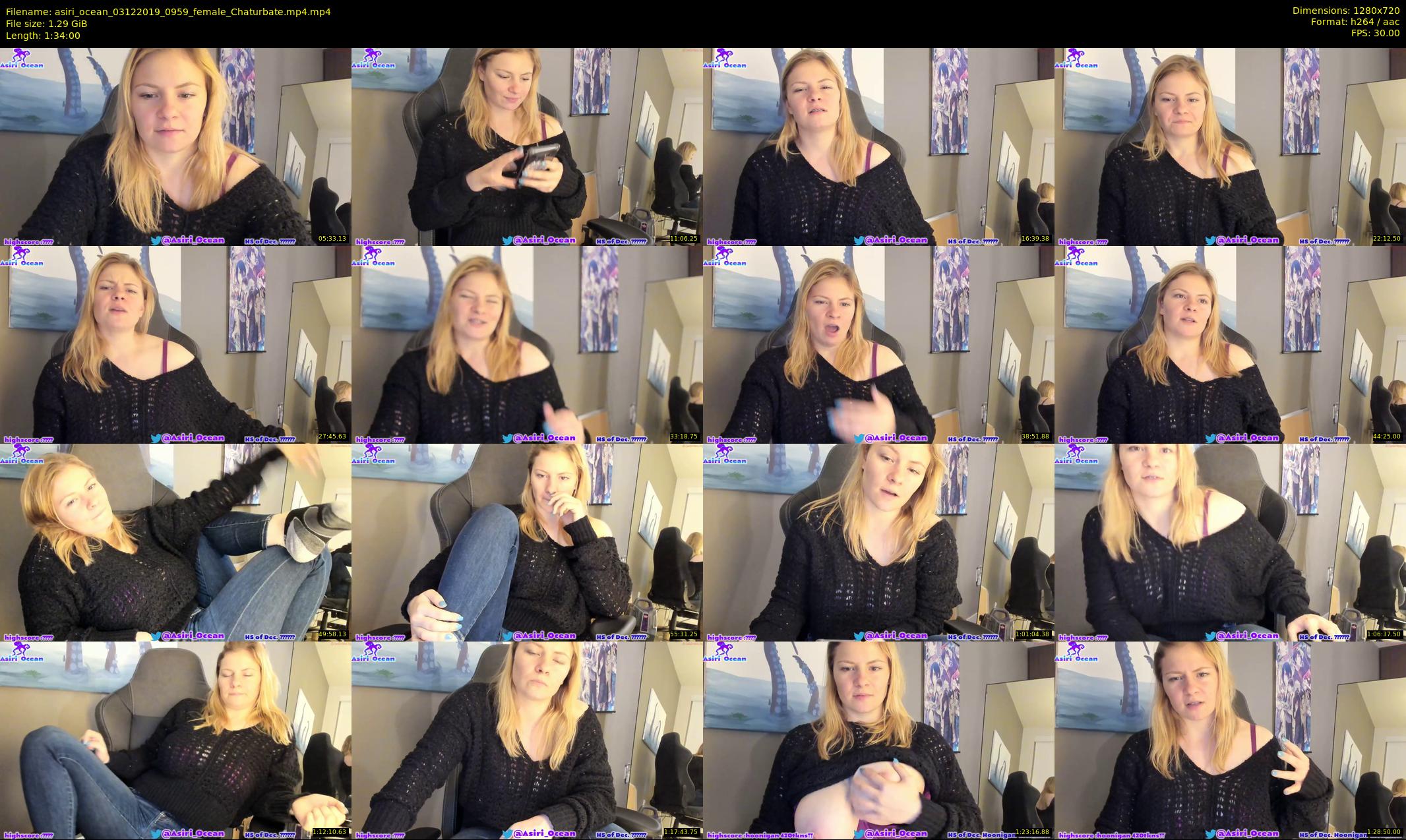 asiri_ocean — 94 minute Chaturbate female cam show recording, 720p, Dec 3, 2019