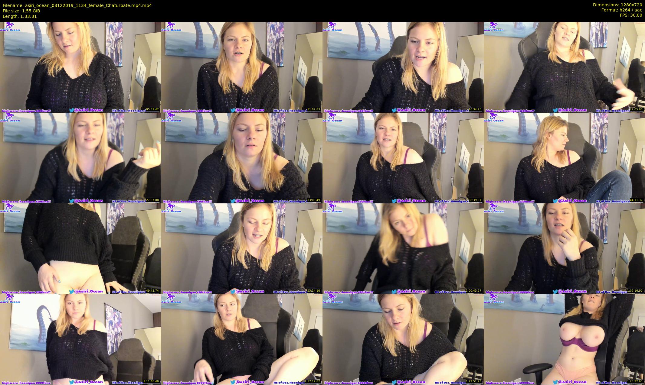 asiri_ocean — 94 minute Chaturbate female cam show recording, 720p, Dec 3, 2019