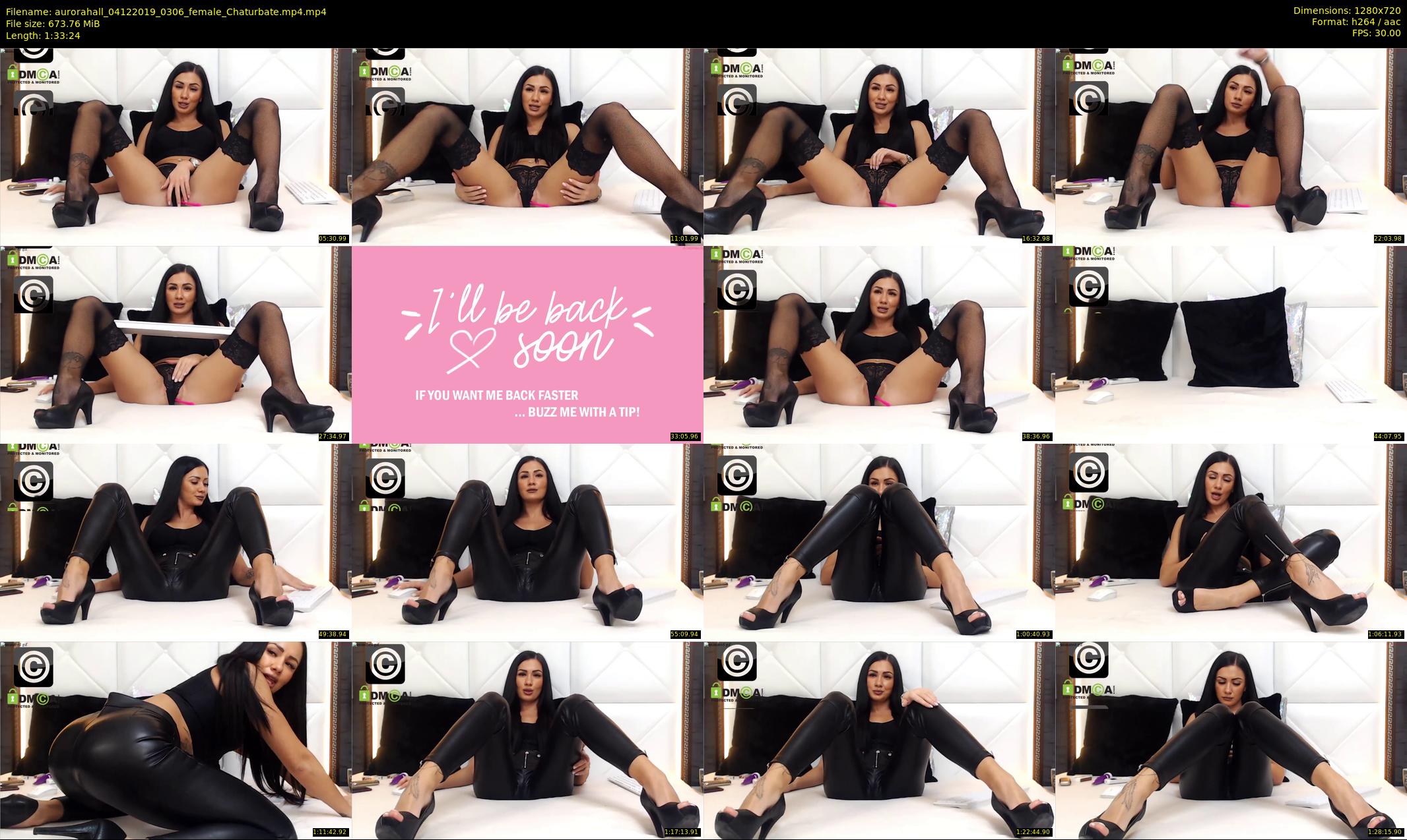 aurorahall — 94 minute Chaturbate female cam show recording, 720p, Dec 4, 2019