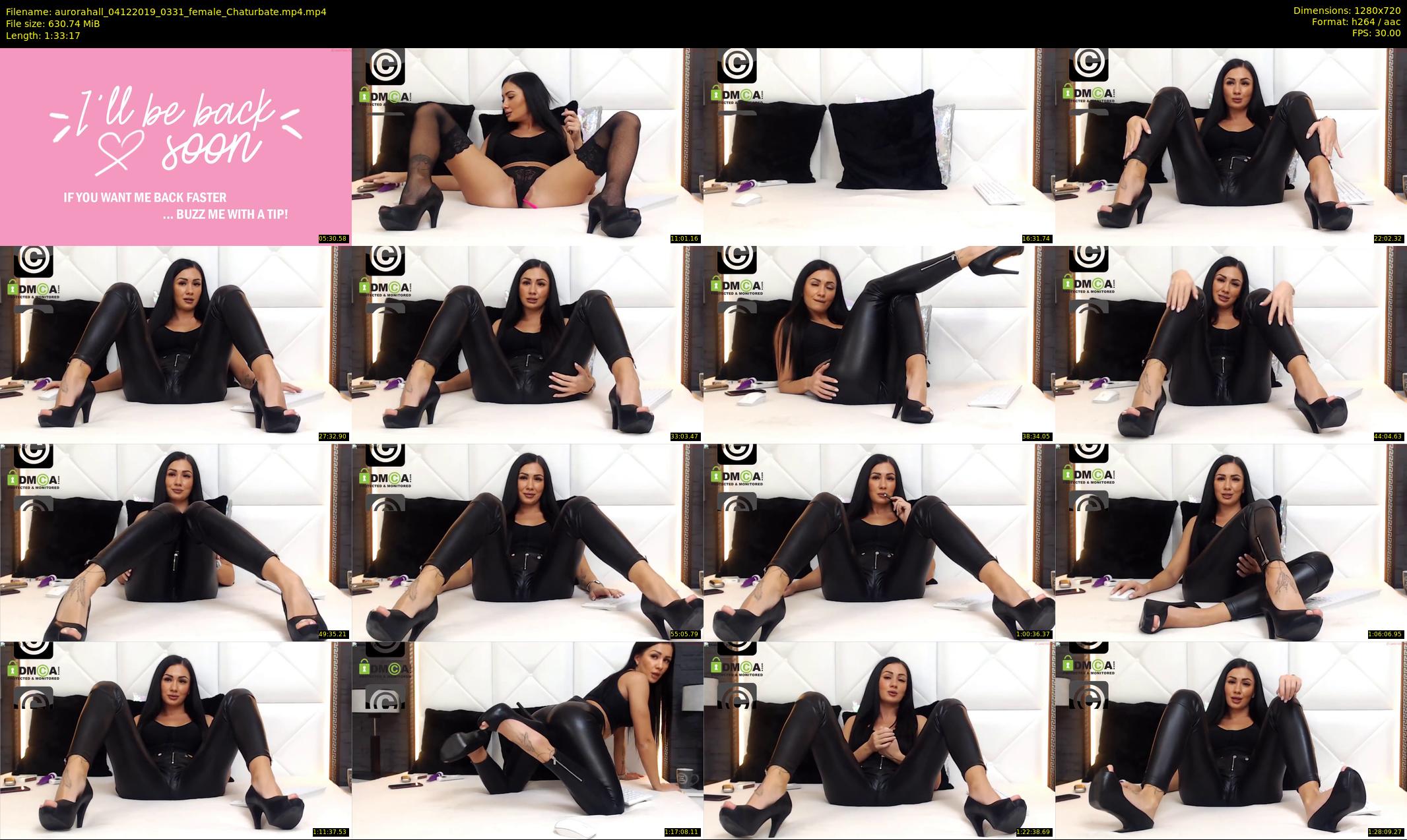 aurorahall — 94 minute Chaturbate female cam show recording, 720p, Dec 4, 2019