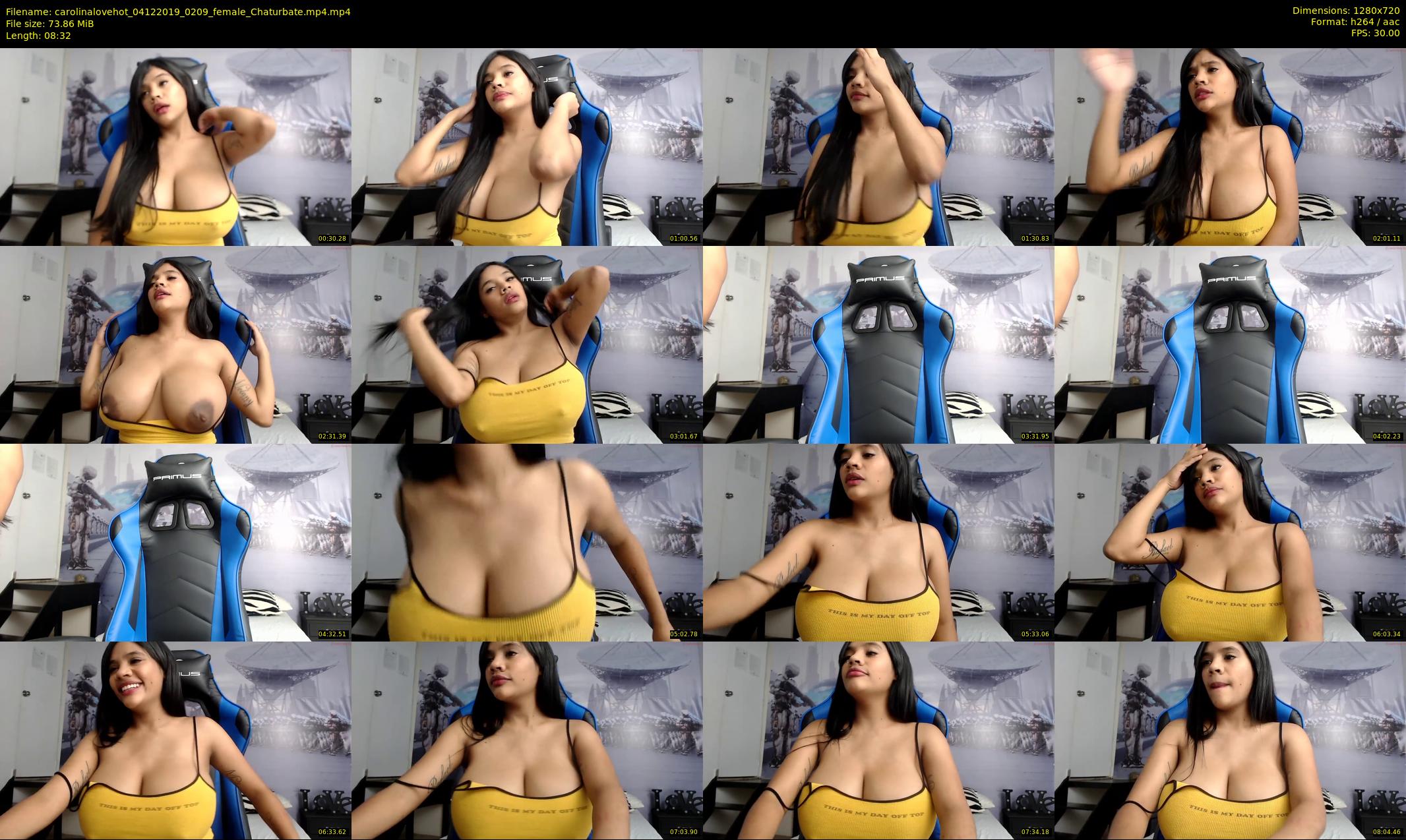 carolinalovehot — 9 minute Chaturbate female cam show recording, 720p, Dec 4, 2019