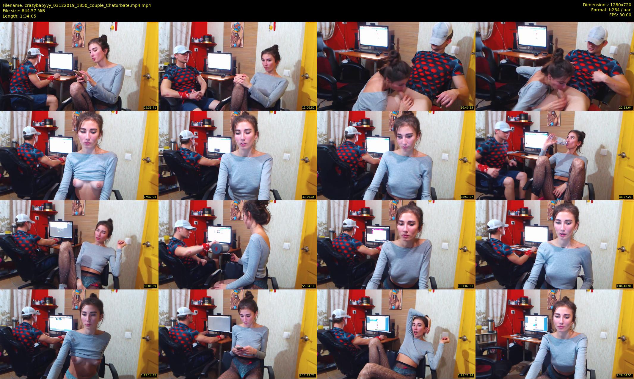 crazybabyyy — 95 minute Chaturbate couple cam show recording, 720p, Dec 3, 2019