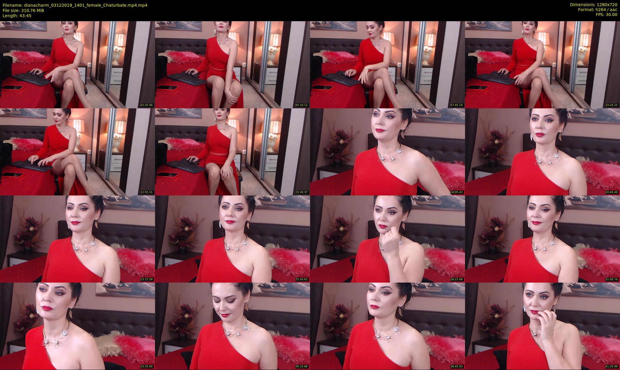 dianacharm — 44 minute Chaturbate female cam show recording, 720p, Dec 3, 2019