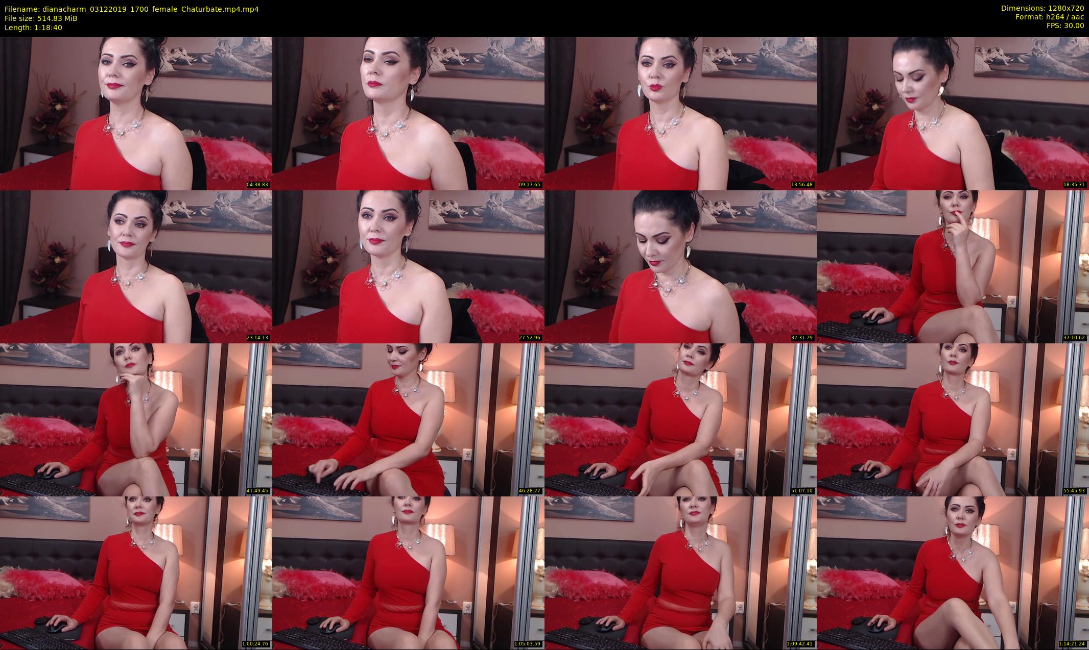 dianacharm — 79 minute Chaturbate female cam show recording, 720p, Dec 3, 2019
