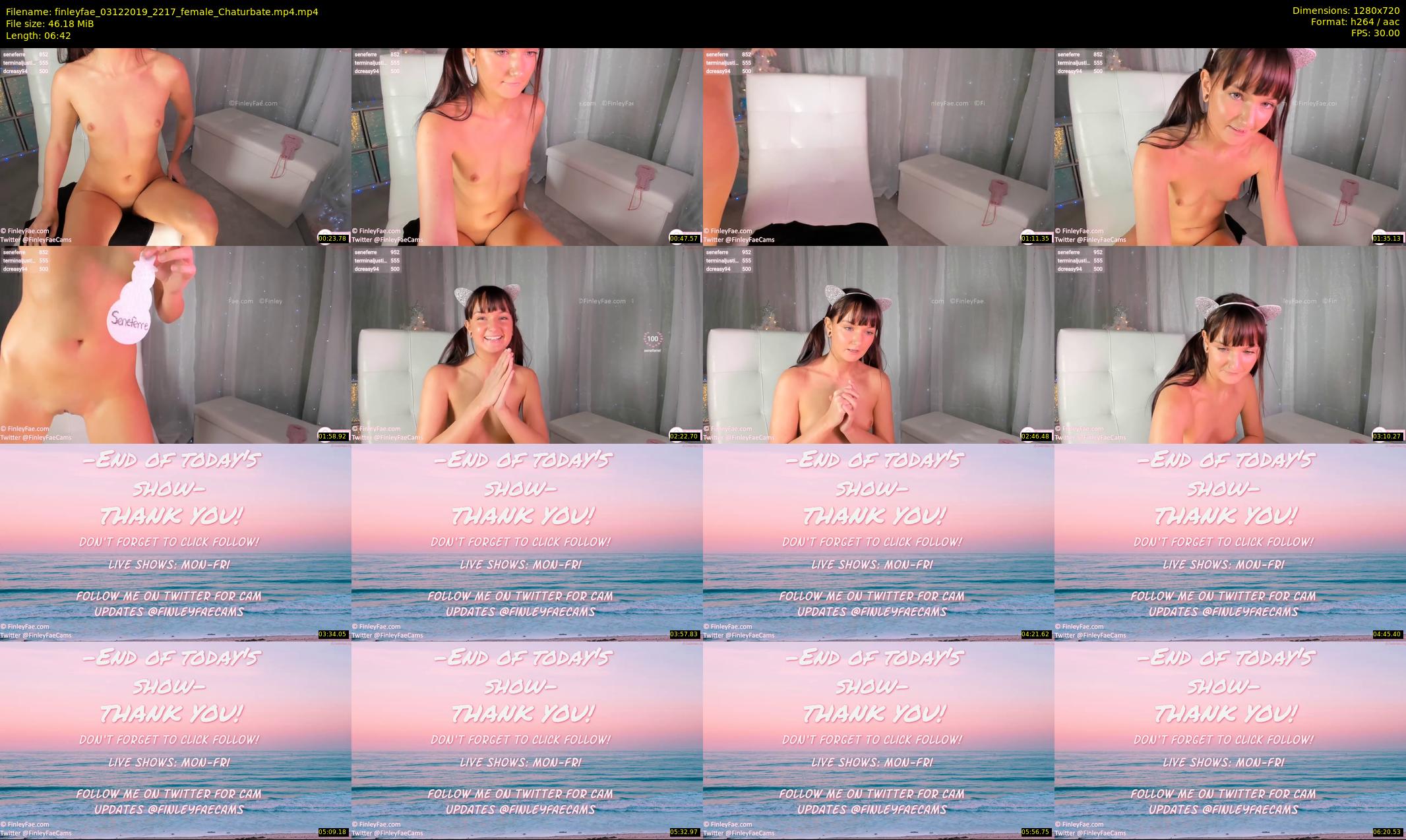finleyfae — 7 minute Chaturbate female cam show recording, 720p, Dec 3, 2019