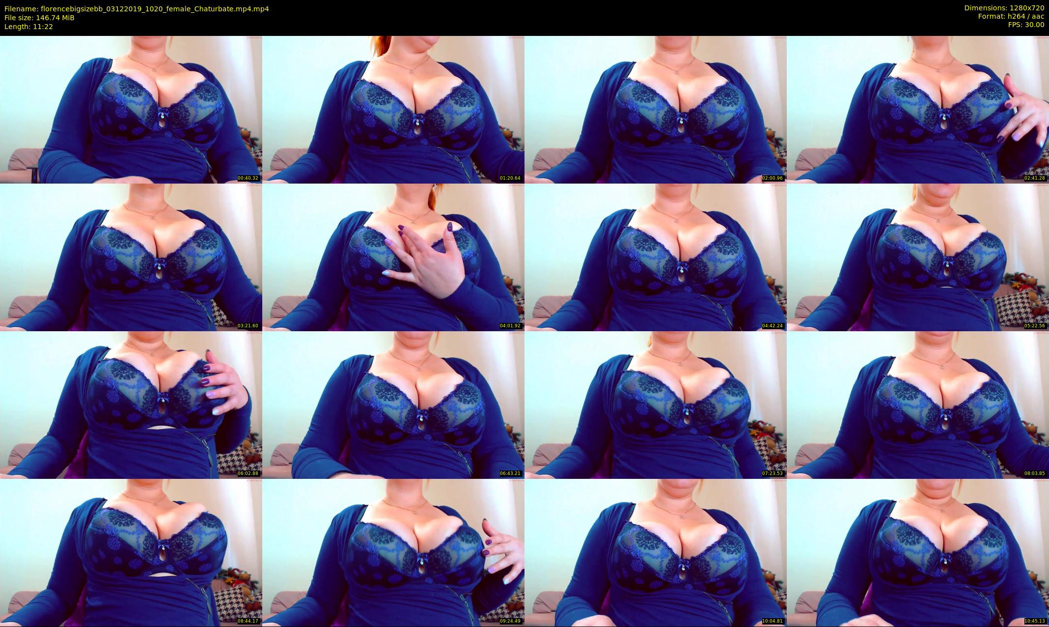 florencebigsizebb — 12 minute Chaturbate female cam show recording, 720p, Dec 3, 2019