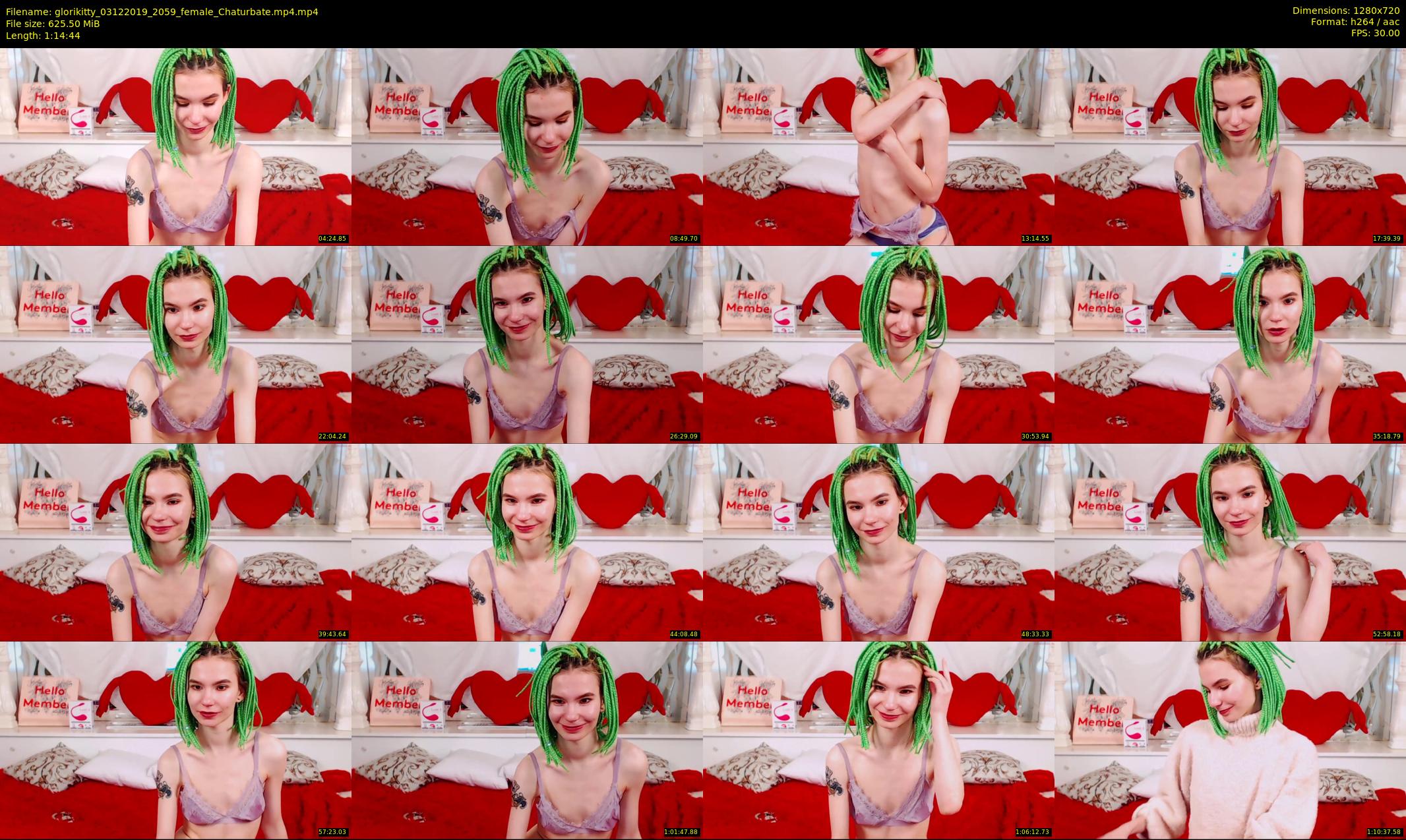 glorikitty — 75 minute Chaturbate female cam show recording, 720p, Dec 3, 2019
