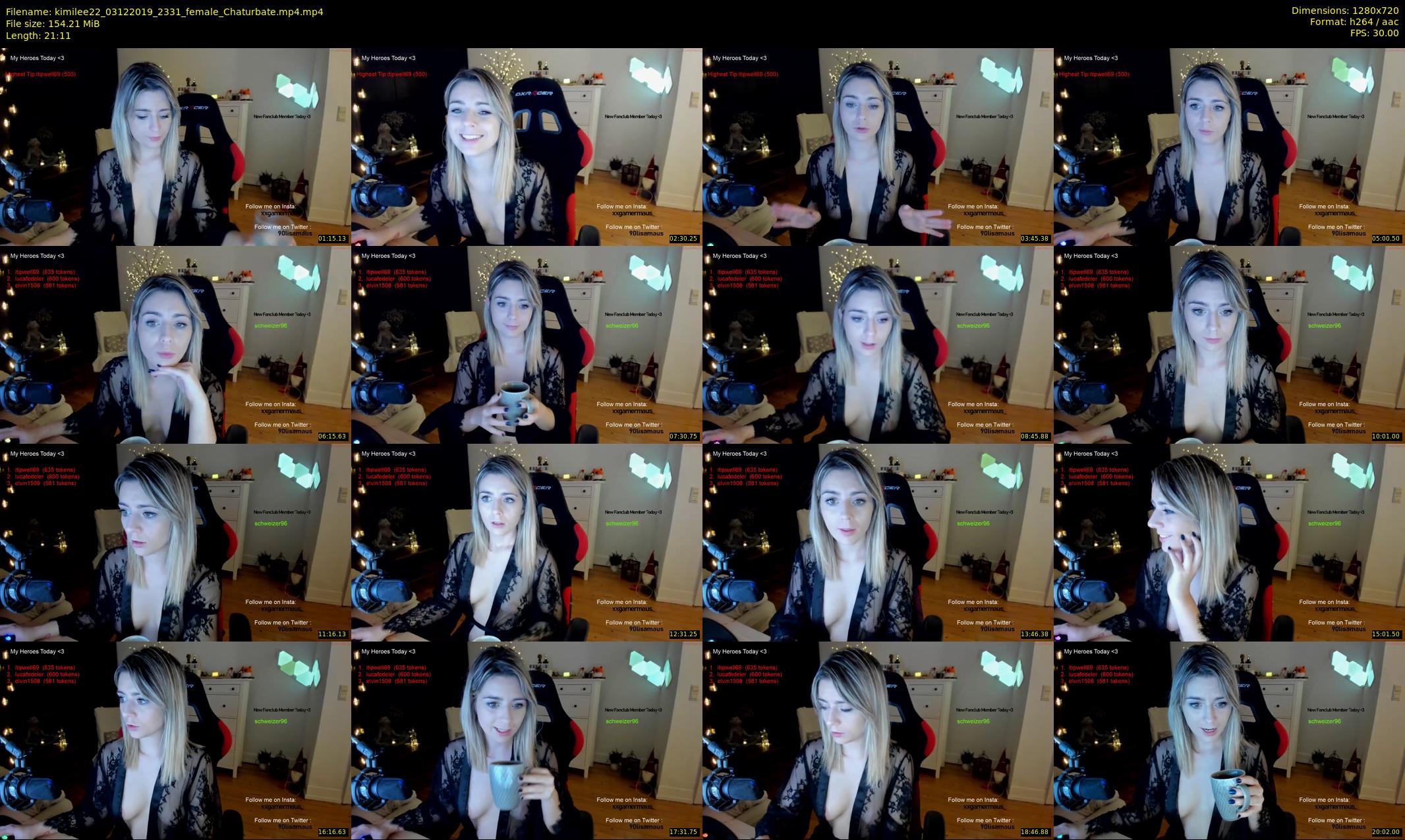 kimilee22 — 22 minute Chaturbate female cam show recording, 720p, Dec 3, 2019