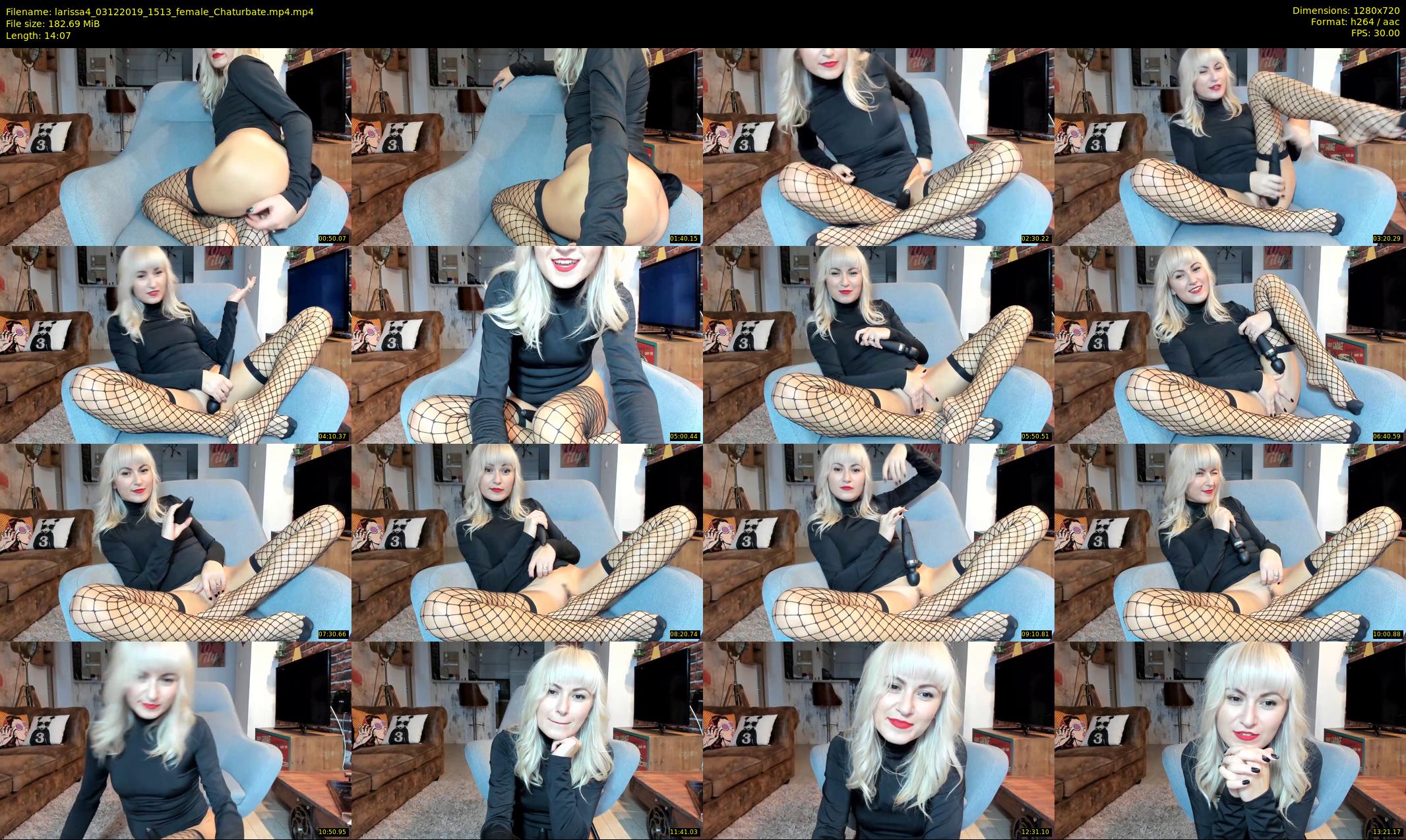 larissa4 — 15 minute Chaturbate female cam show recording, 720p, Dec 3, 2019