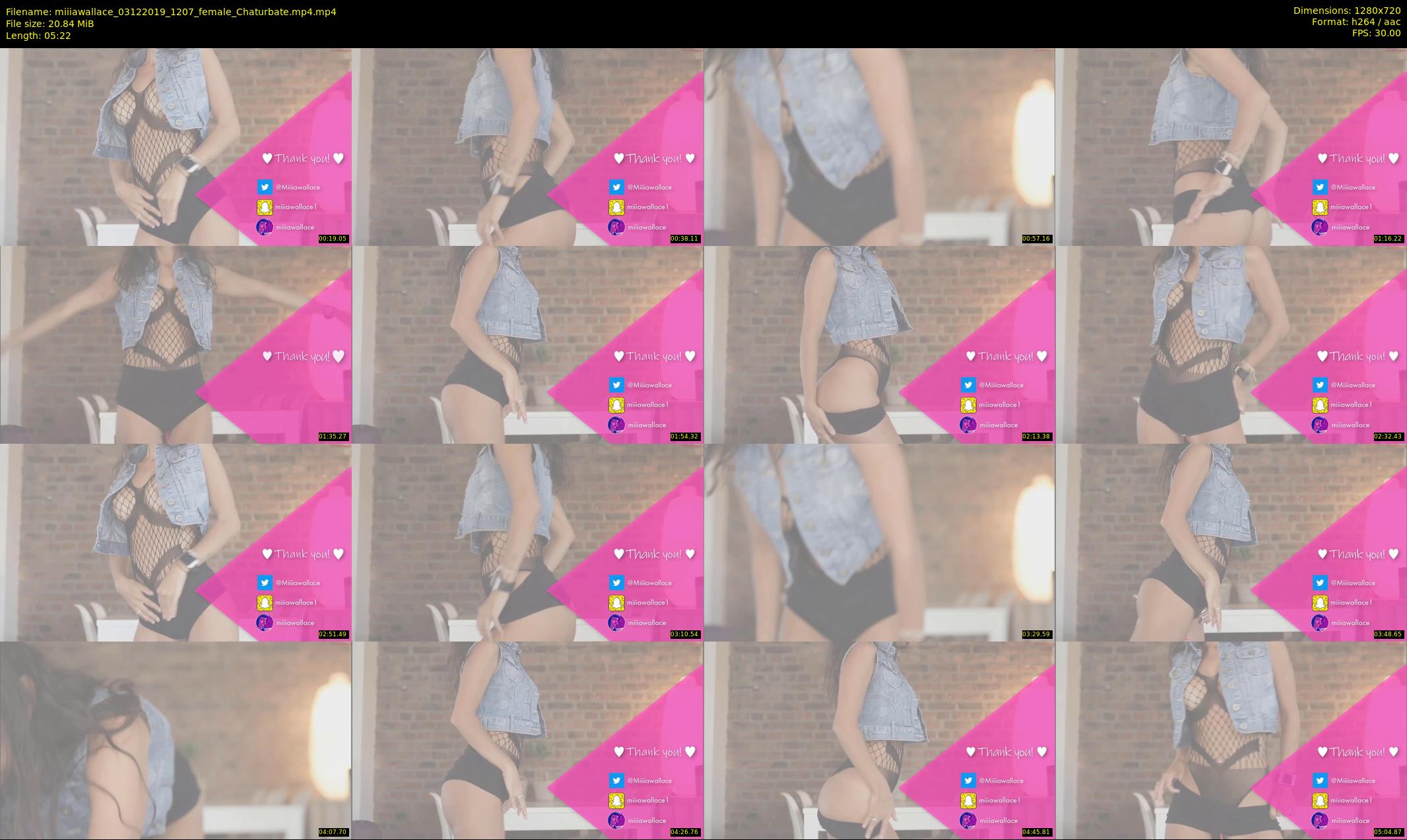 miiiawallace — 6 minute Chaturbate female cam show recording, 720p, Dec 3, 2019