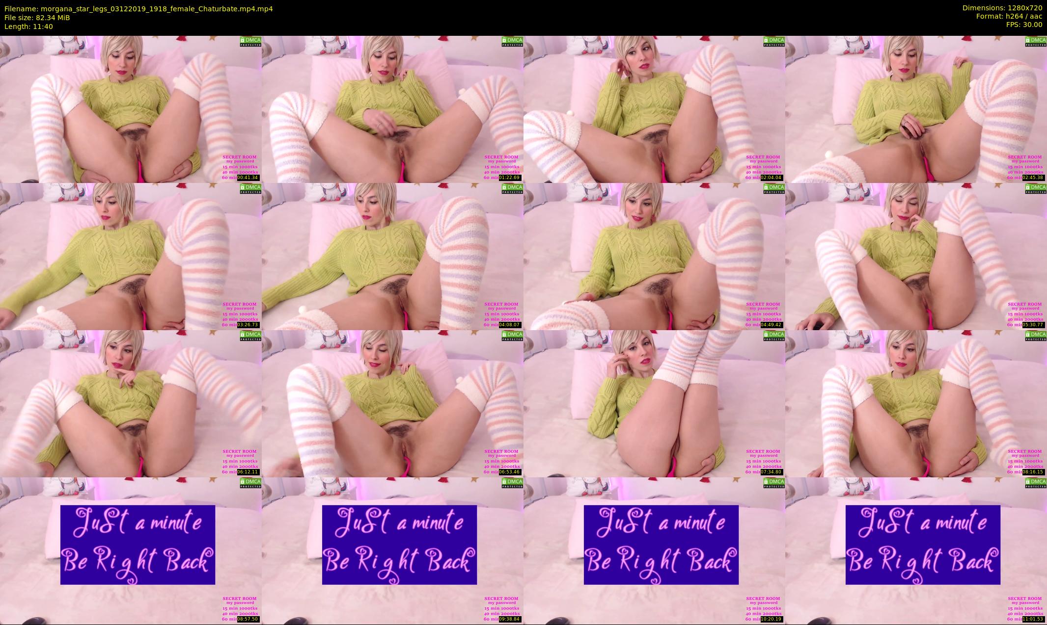 morgana_star_legs — 12 minute Chaturbate female cam show recording, 720p, Dec 3, 2019