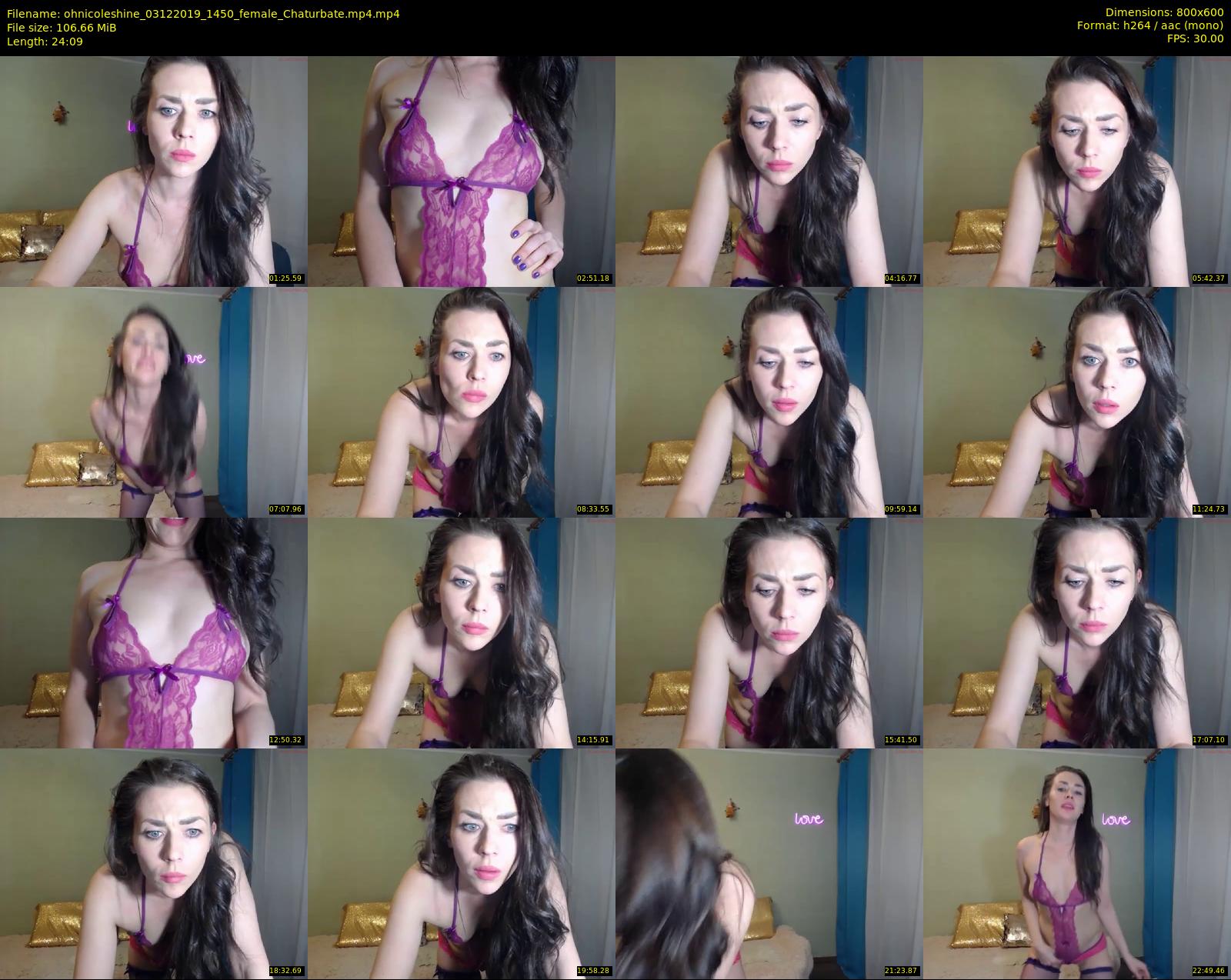 ohnicoleshine — 25 minute Chaturbate female cam show recording, 480p, Dec 3, 2019